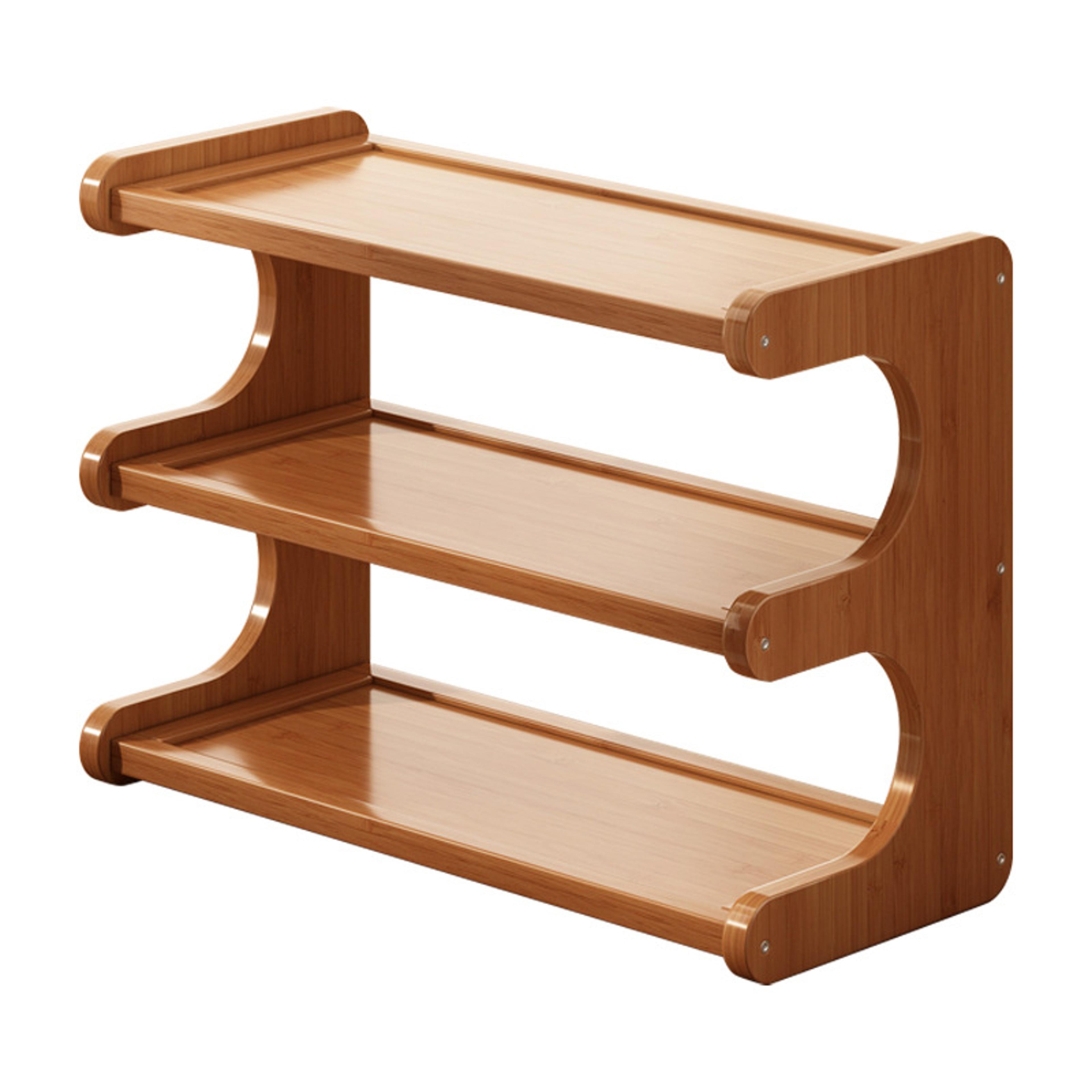 multi-layer desktop shelf storage – compact and simple storage display shelf for office and home