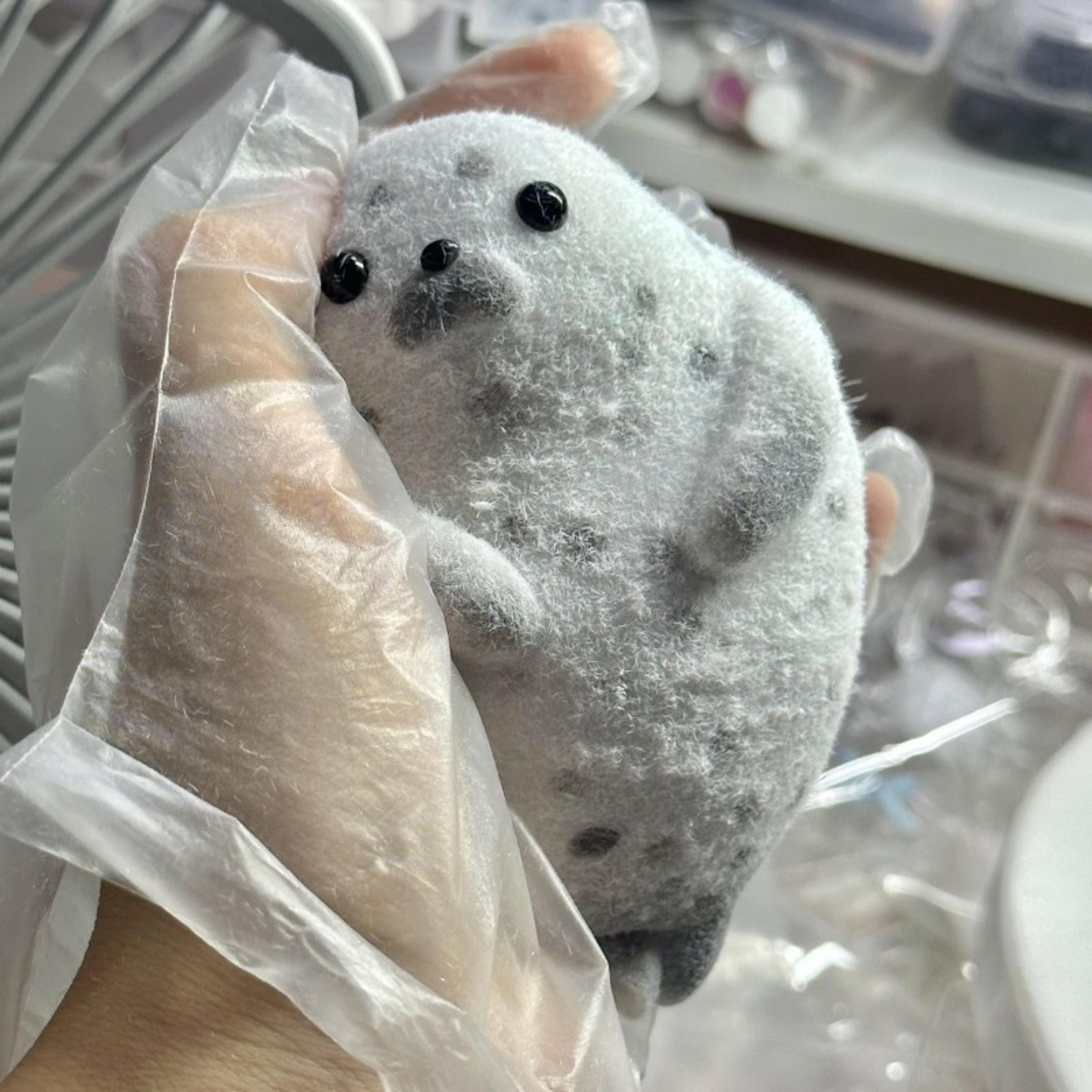 seal squeeze toy super soft stress relief fingertip toy for adults, slow rebound antistress gift