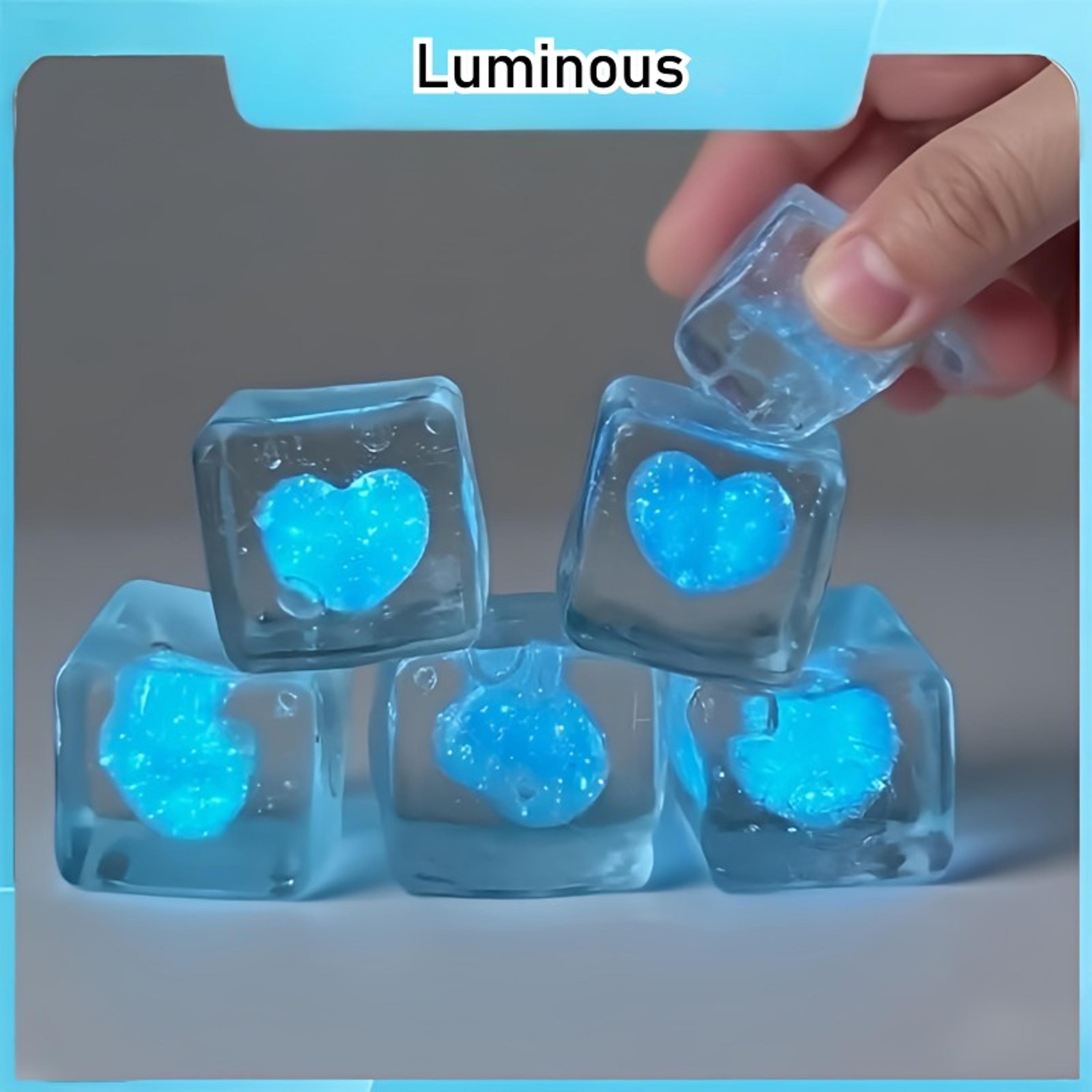 heart-shaped maltose squeeze toy glow in the dark mochi squishy, soft slow rebound decompression toy for stress relief
