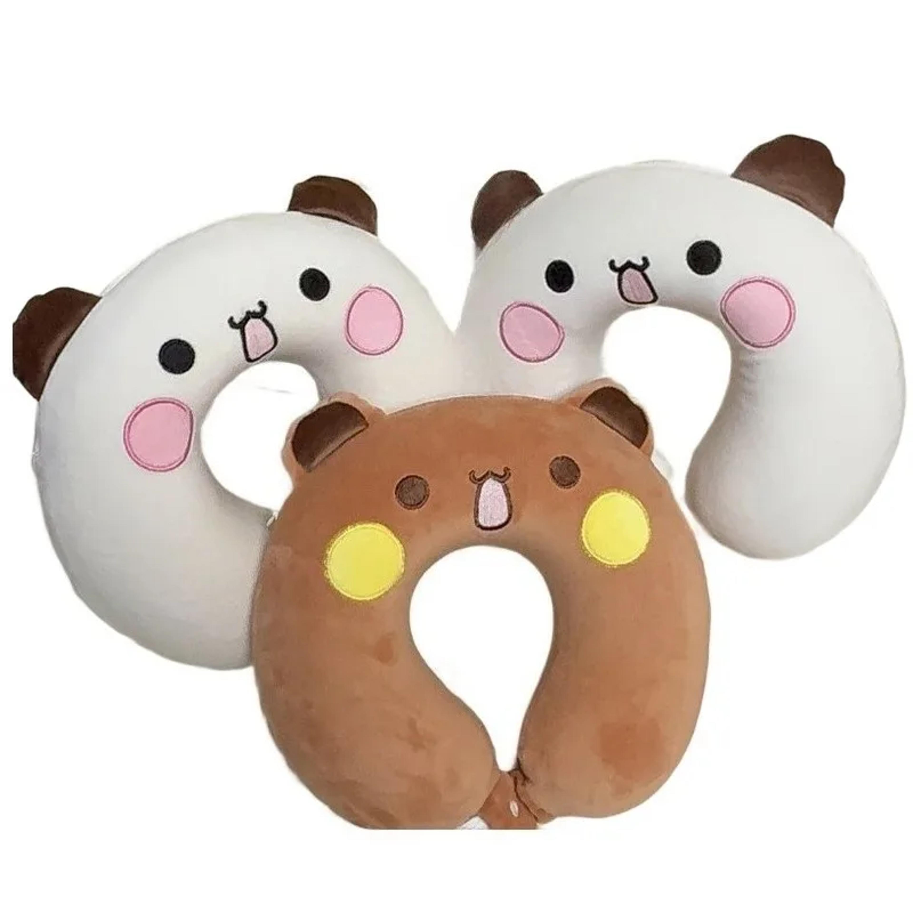 cute panda u-shaped neck pillow for travel, adults & children