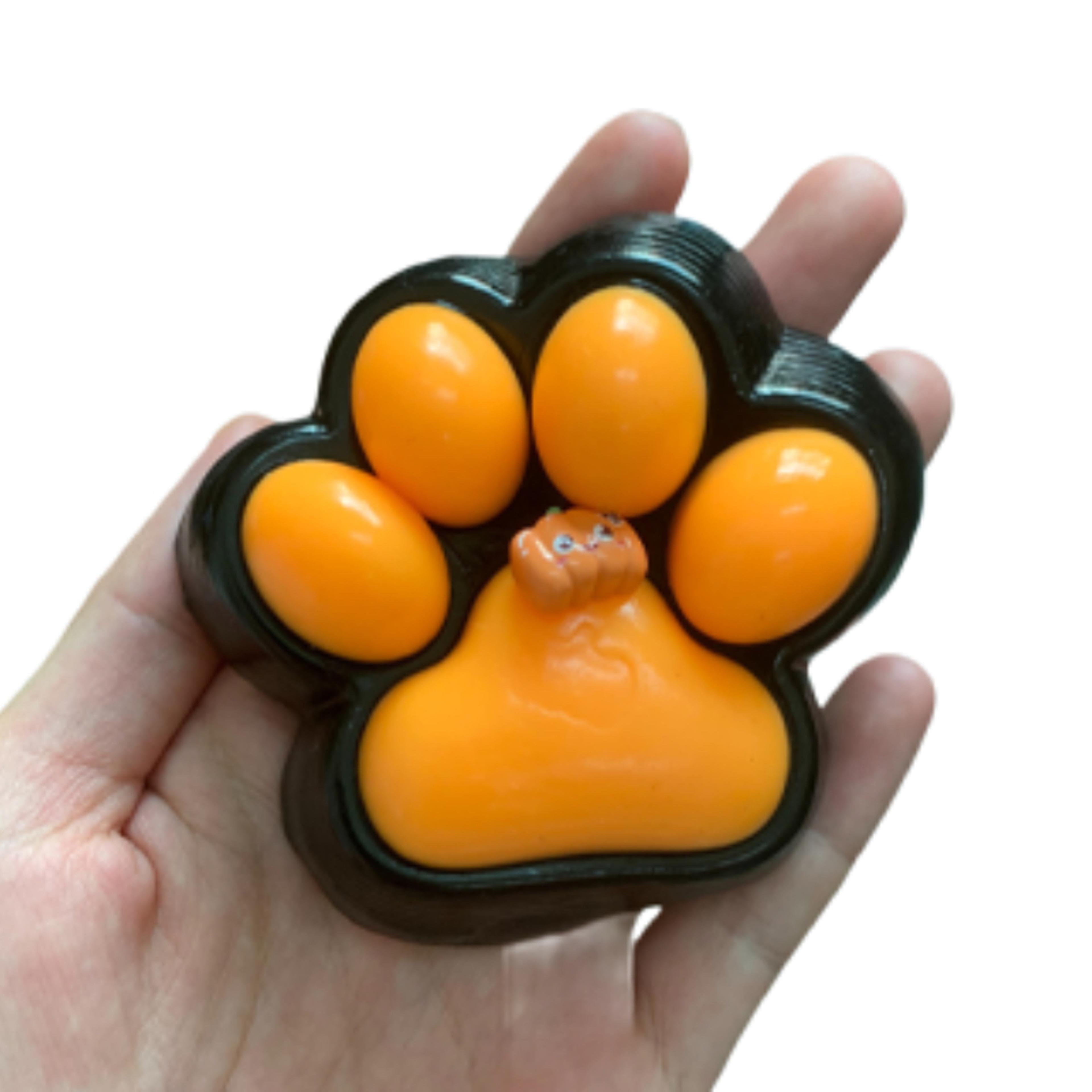 cat paw stress relief toy soft jelly feel squeeze toy for kids & adults.