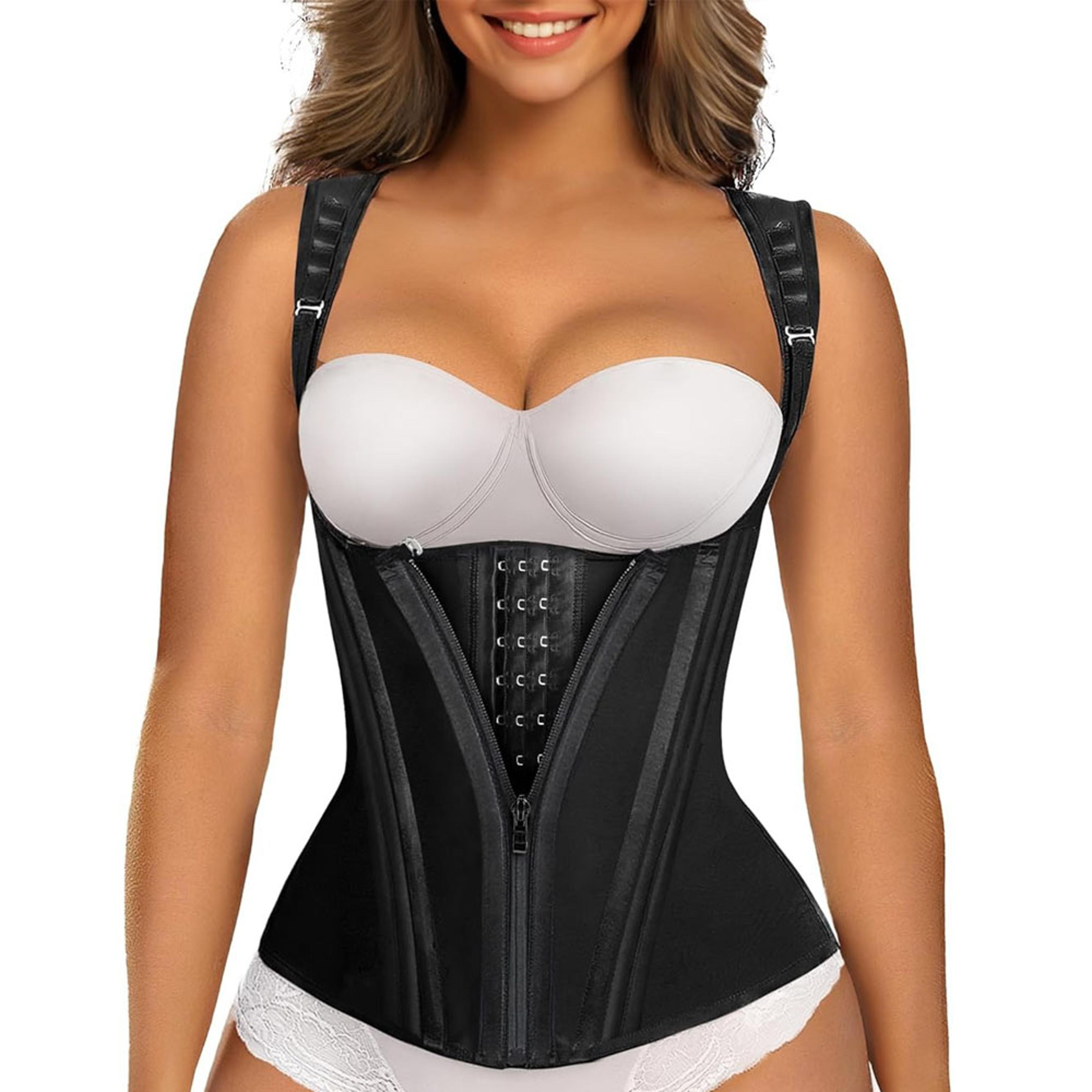 waist trainer corset for women tummy control hourglass shaper with steel boned support