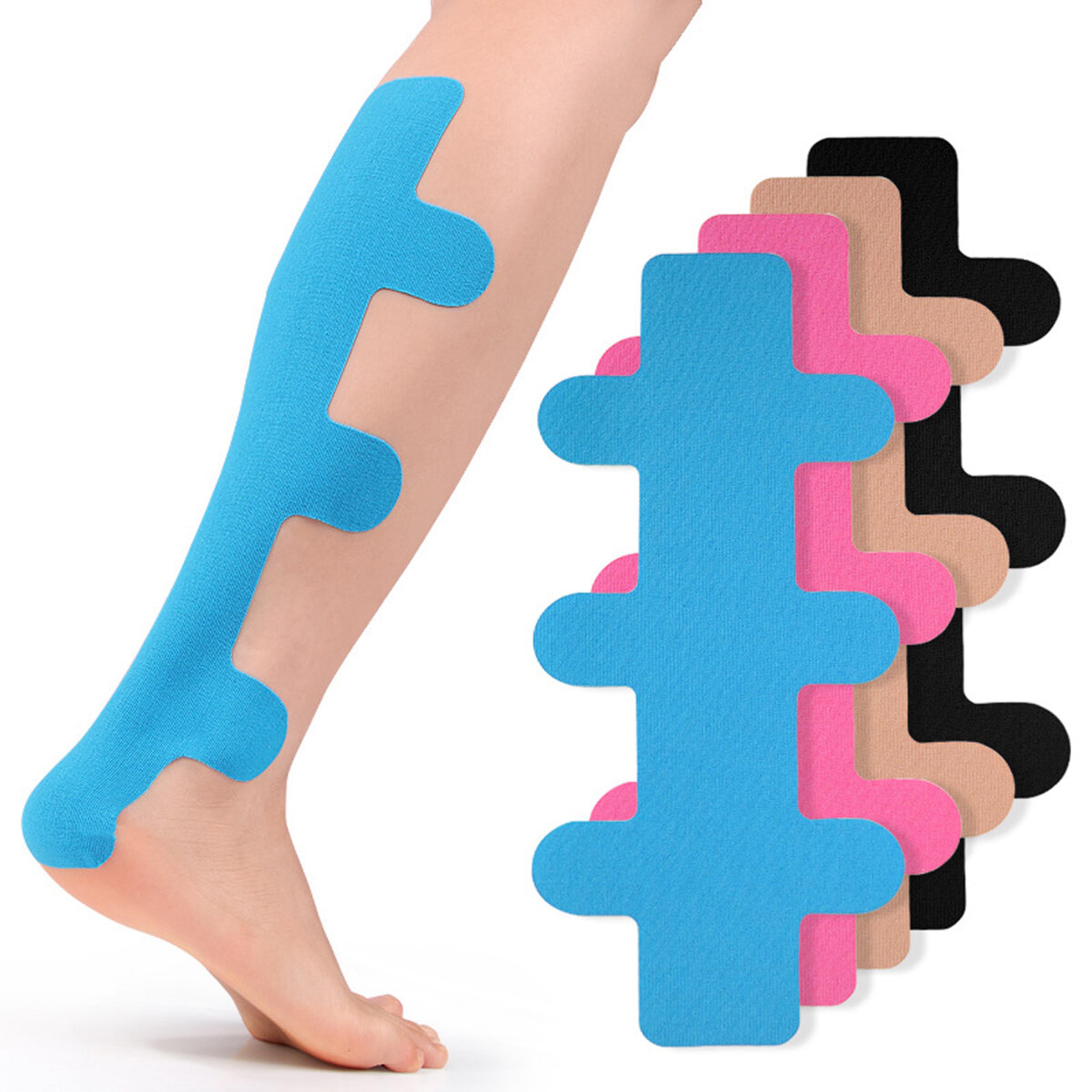 pre cut kinesiology tape for muscle support and pain relief.
