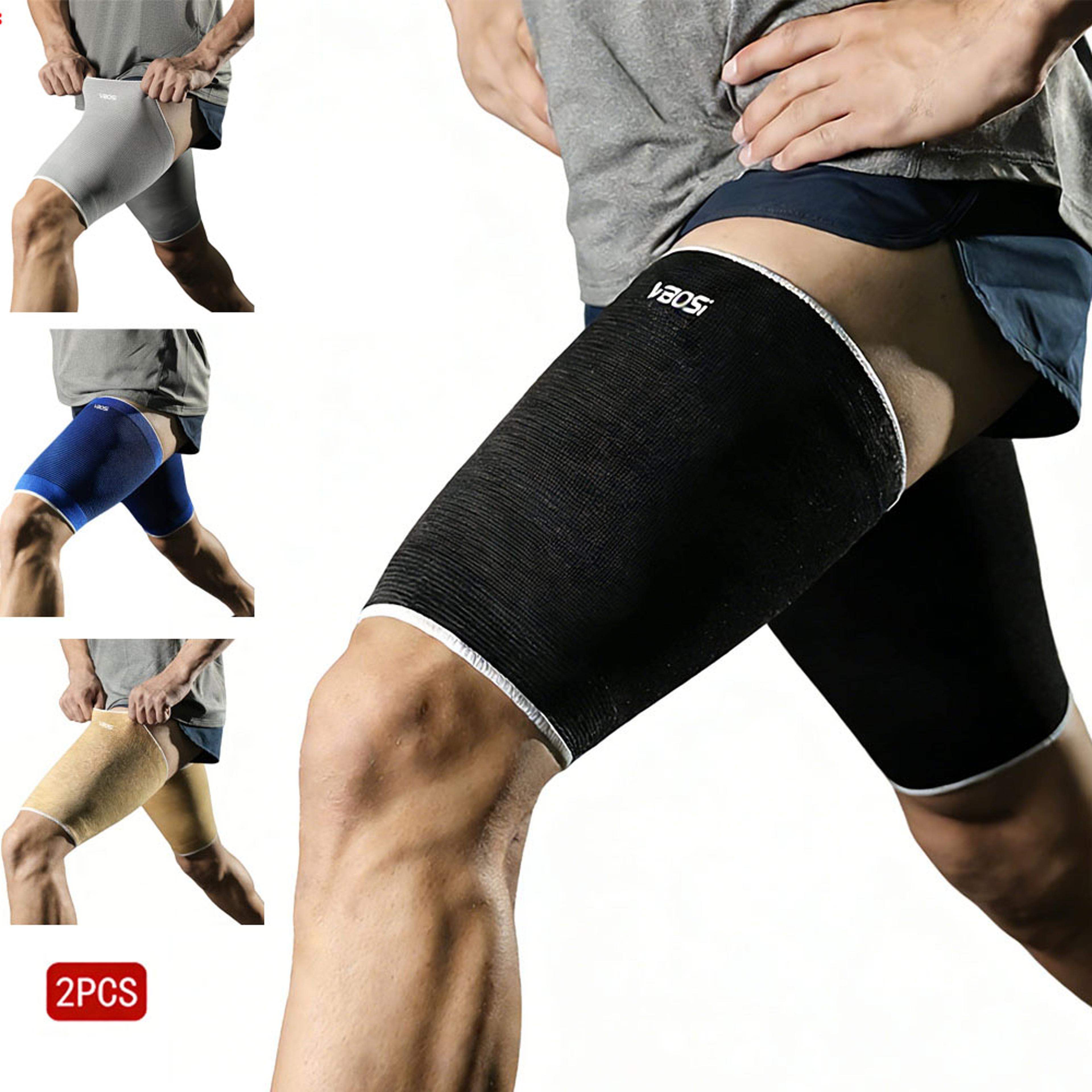 elastic thigh compression sleeve for running basketball tennis football