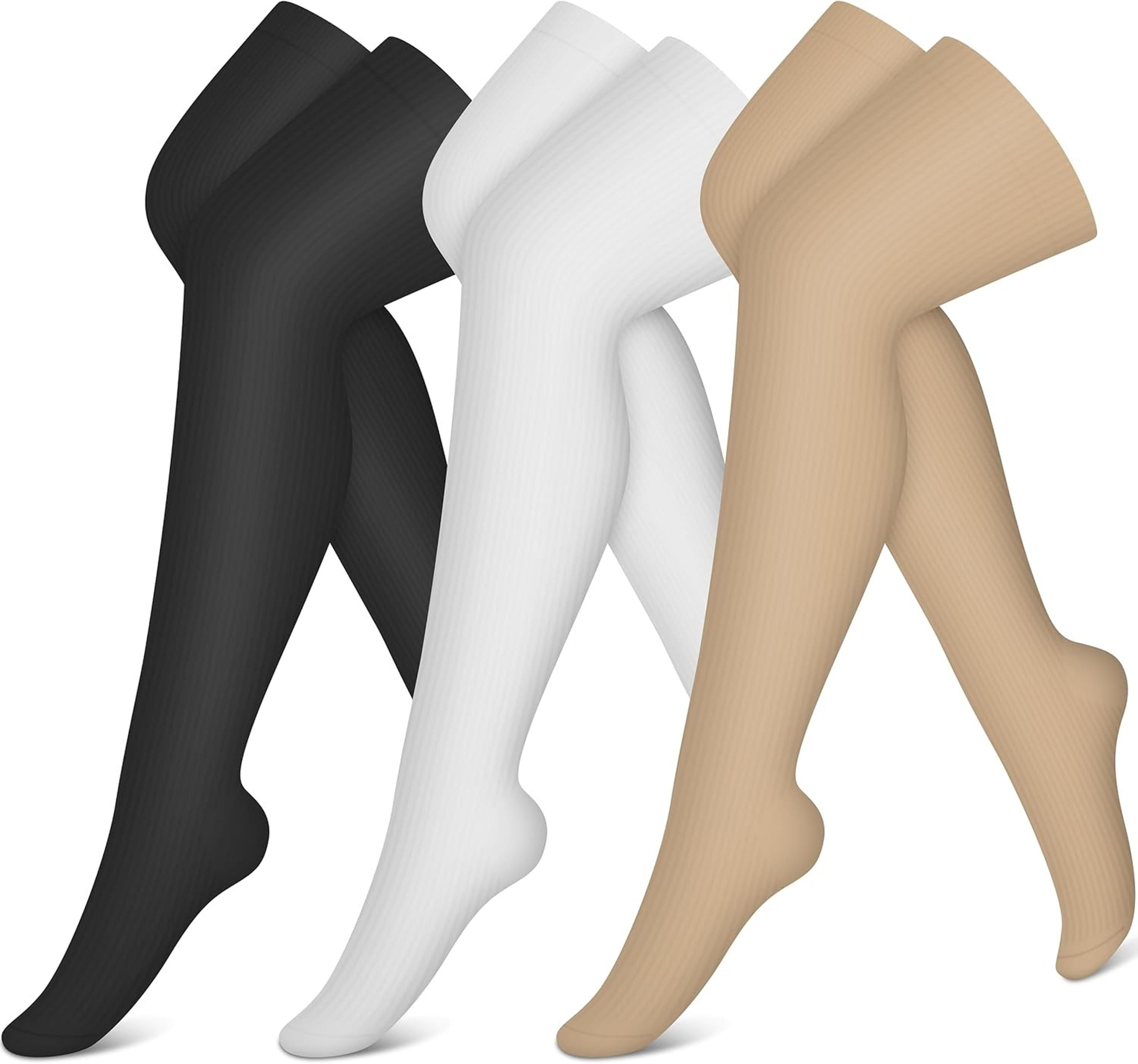 thigh high compression stockings for women & men closed toe medical support socks