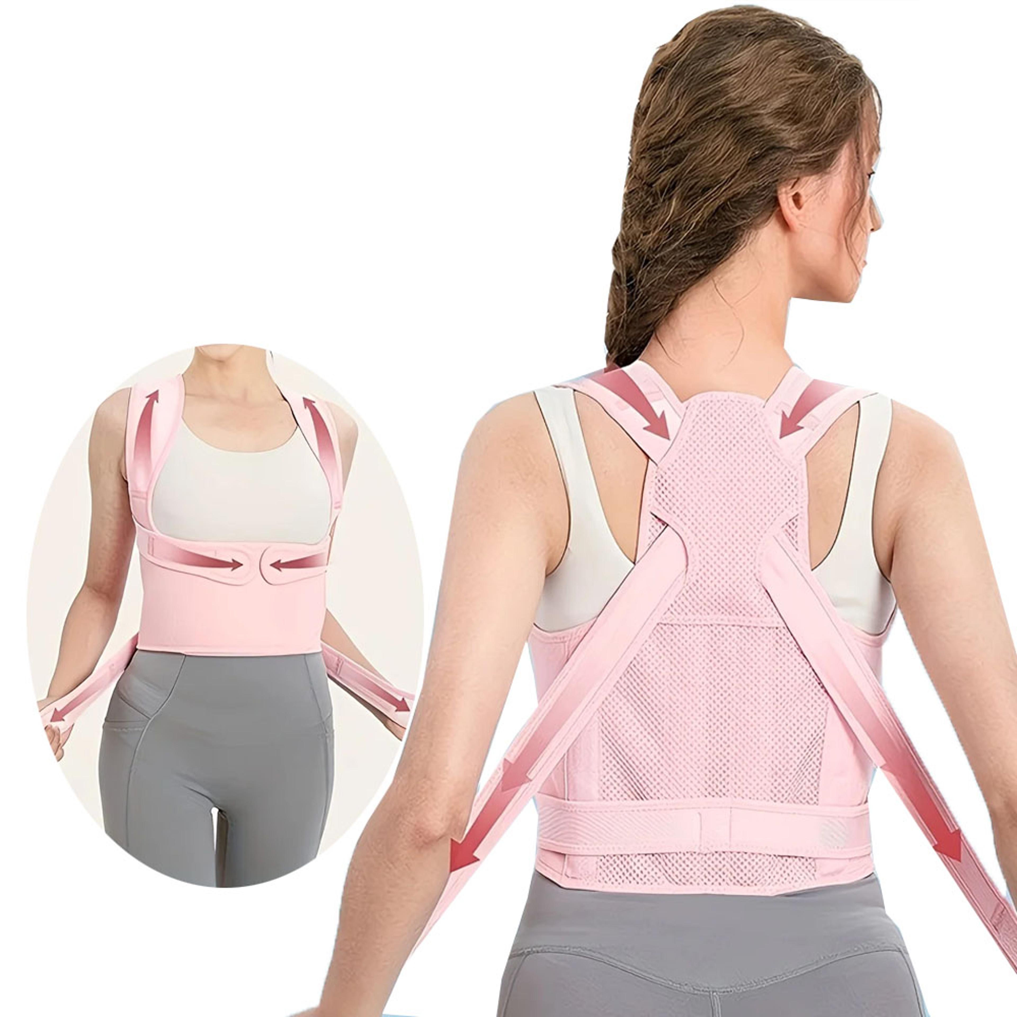 adjustable back support posture corrector for women and men upper & lower back pain relief
