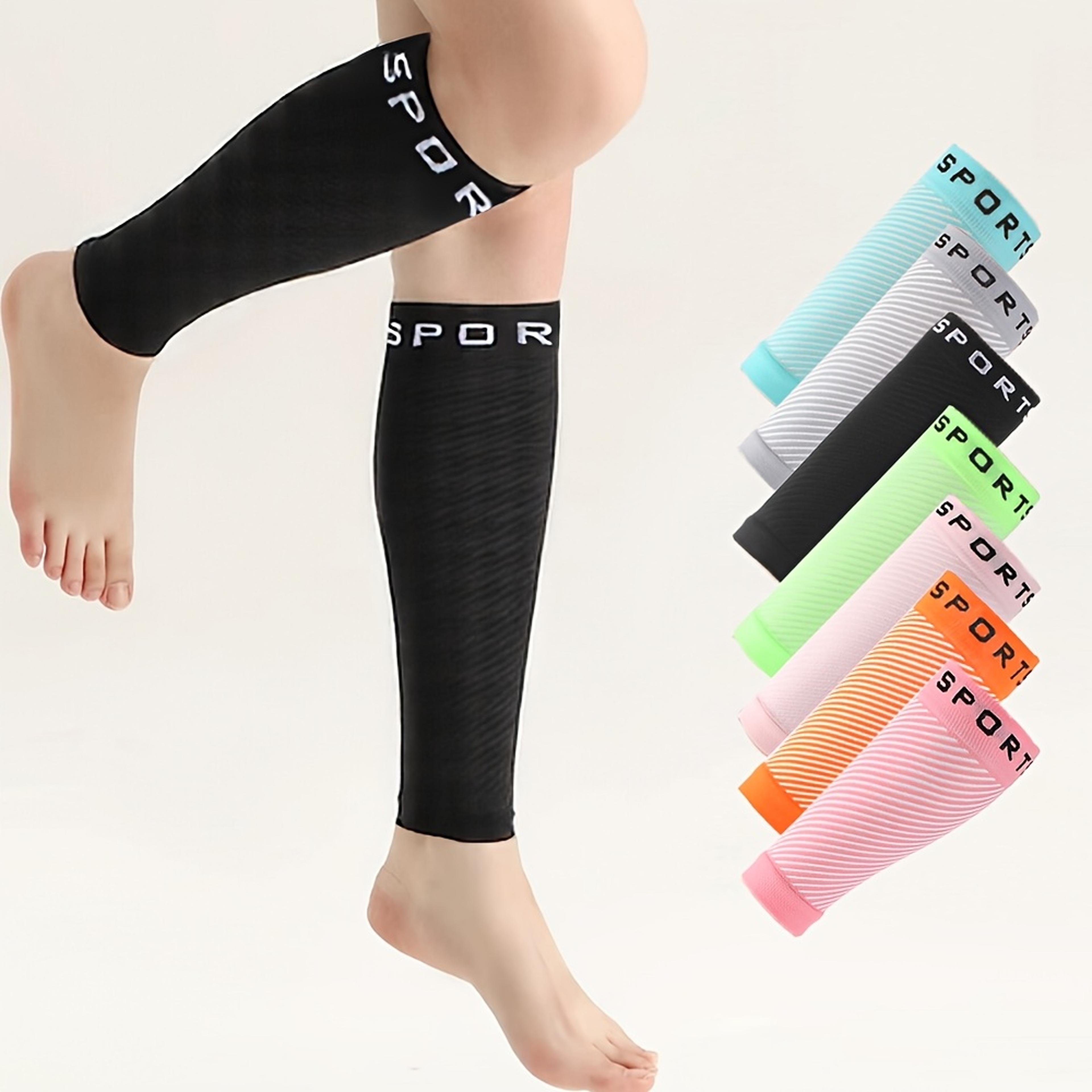 footless calf compression sleeve for men & women leg support for shin splints, varicose veins, and circulation relief