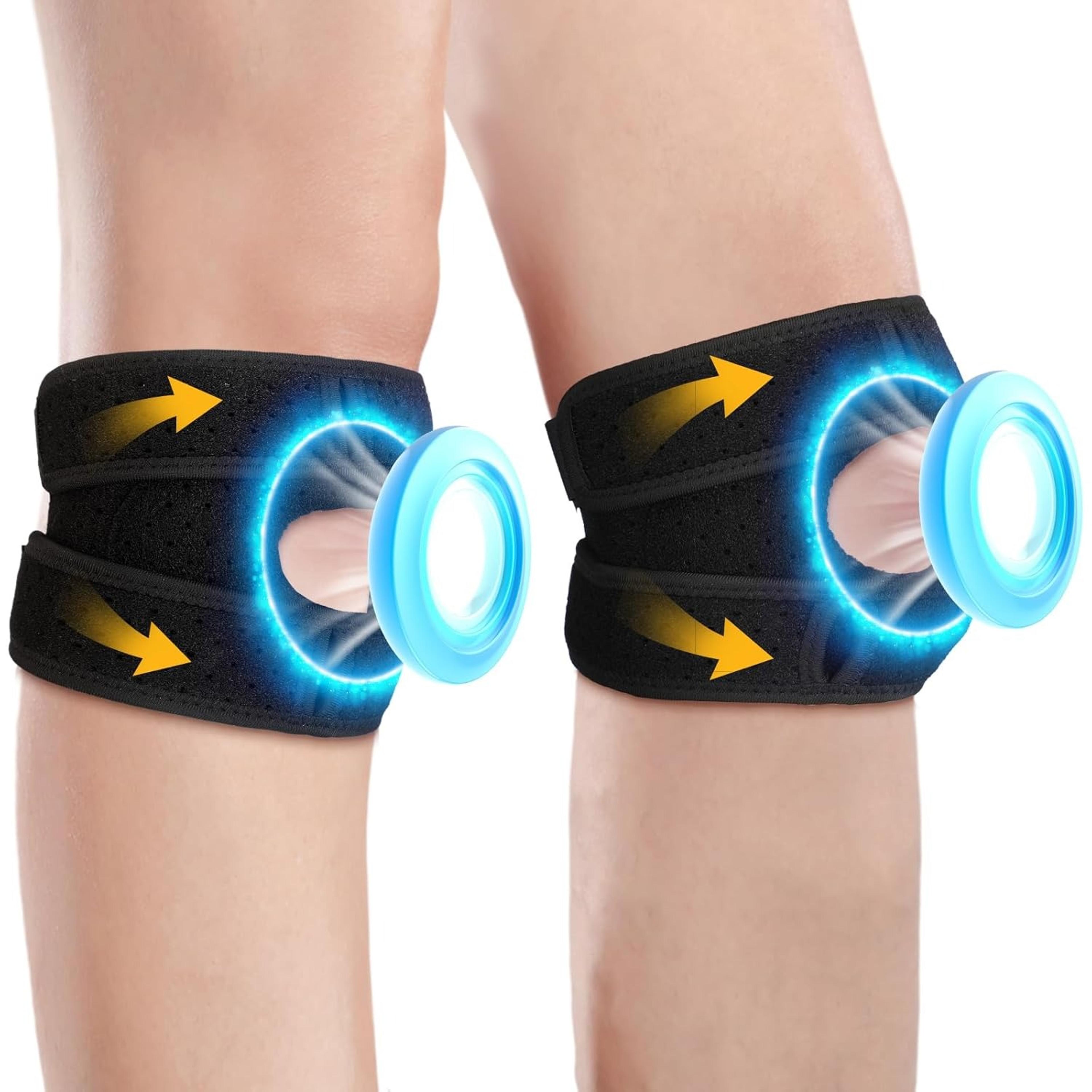 knee support brace for men & women adjustable silicone compression sleeve patellar strap wrap