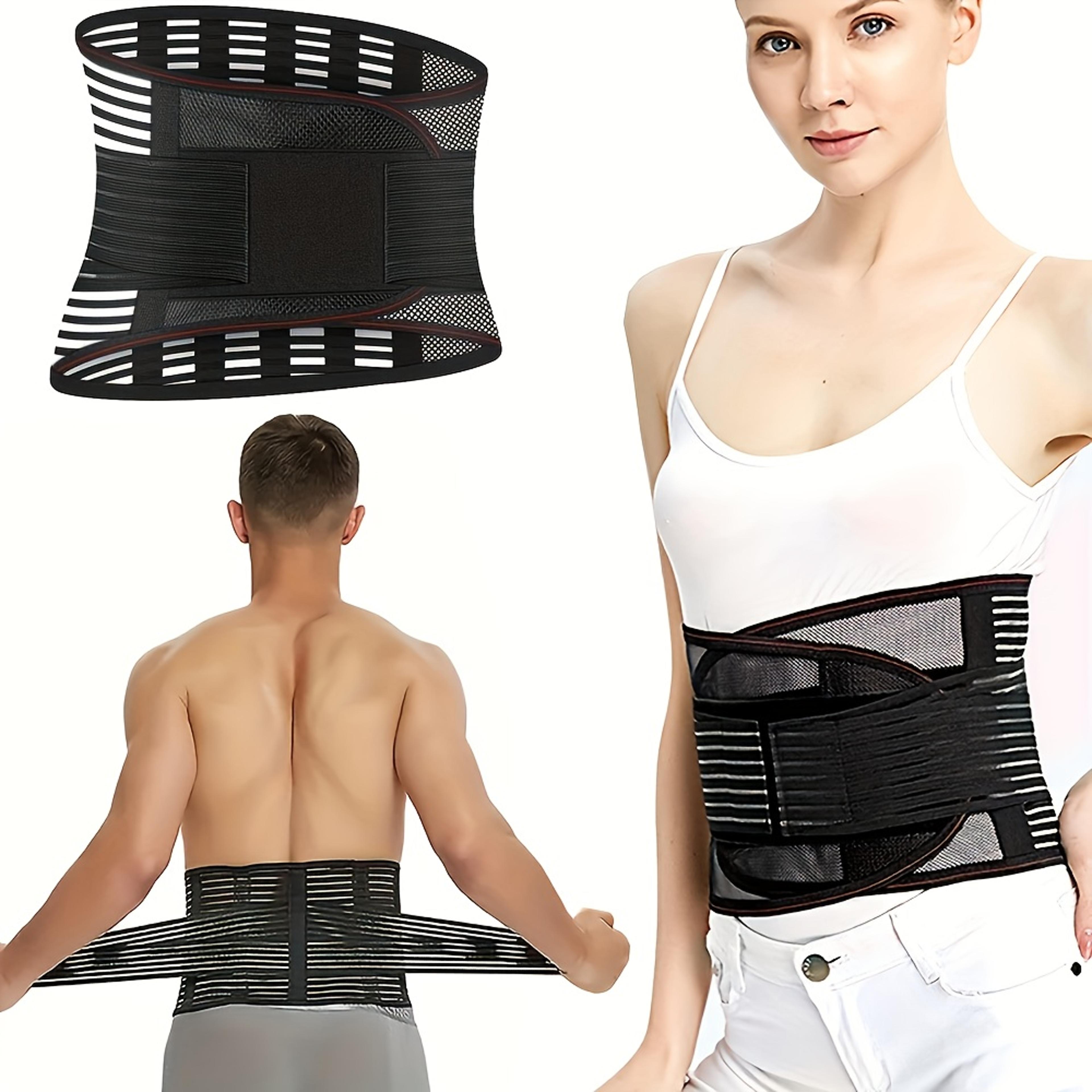 flexible lower back brace for pain relief, support belt for lifting and scoliosis relief