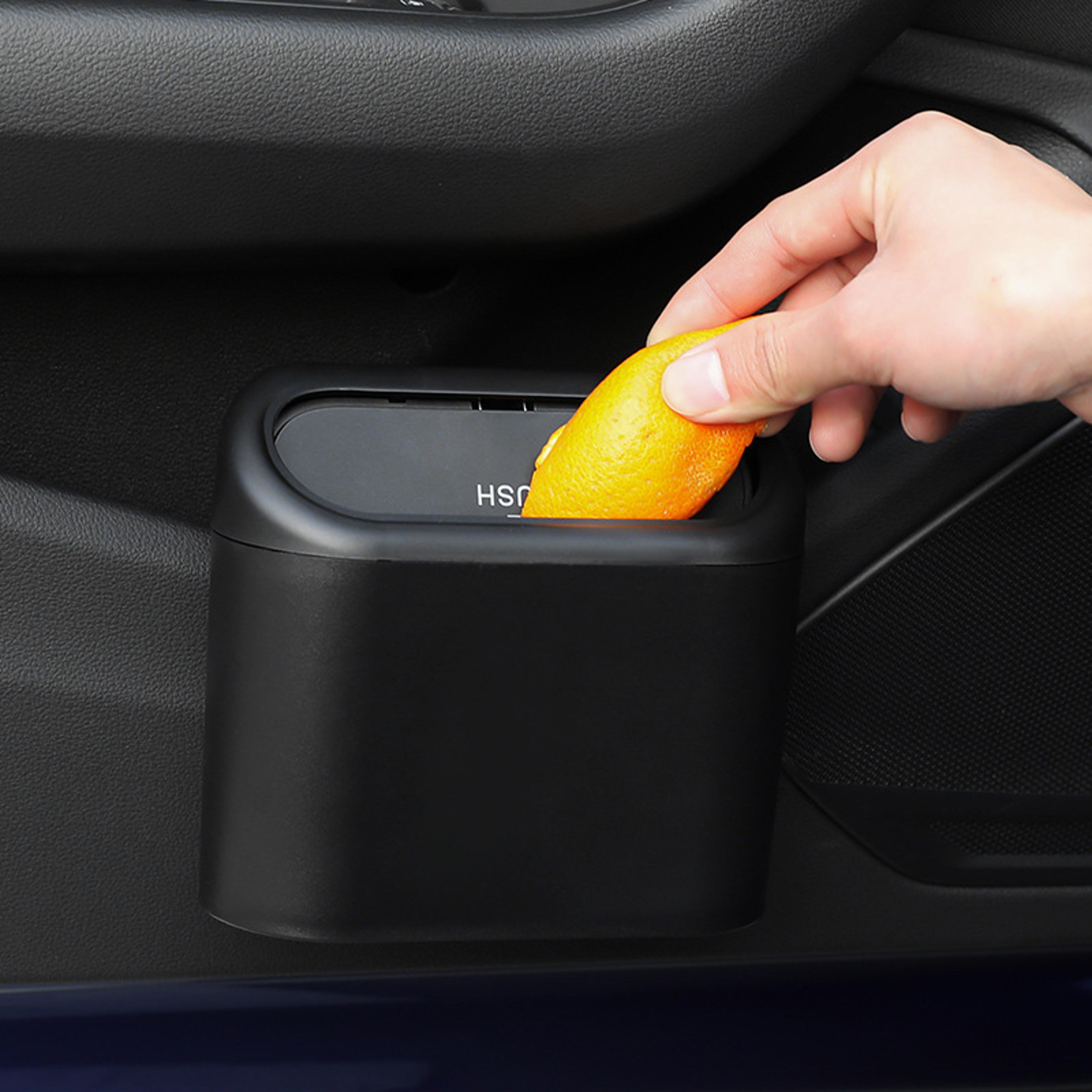 car trash hanging mini vehicle garbage organization with lid multifunctional folding automotive garbage storage box