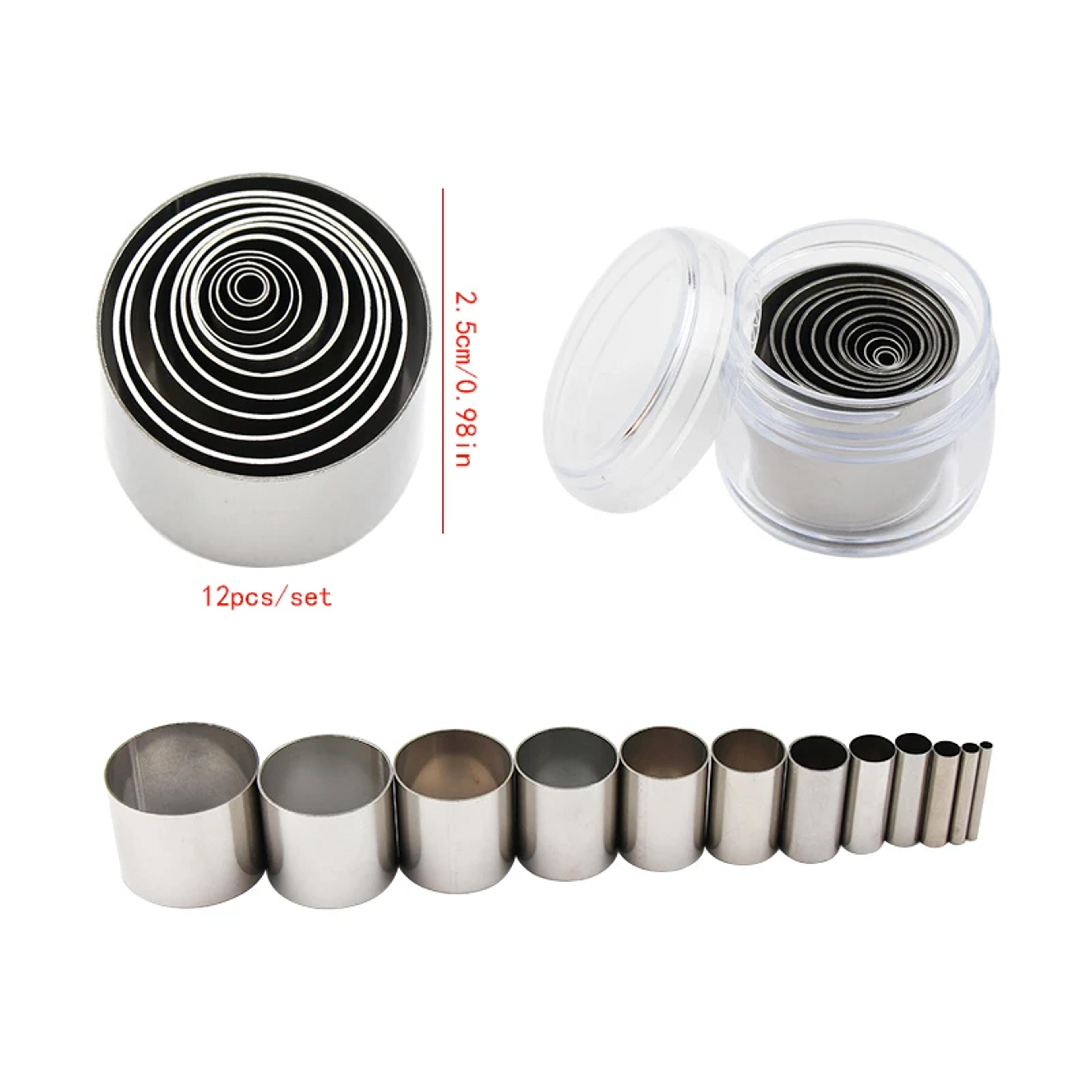 stainless steel round clay cutter set premium polymer and ceramic molds