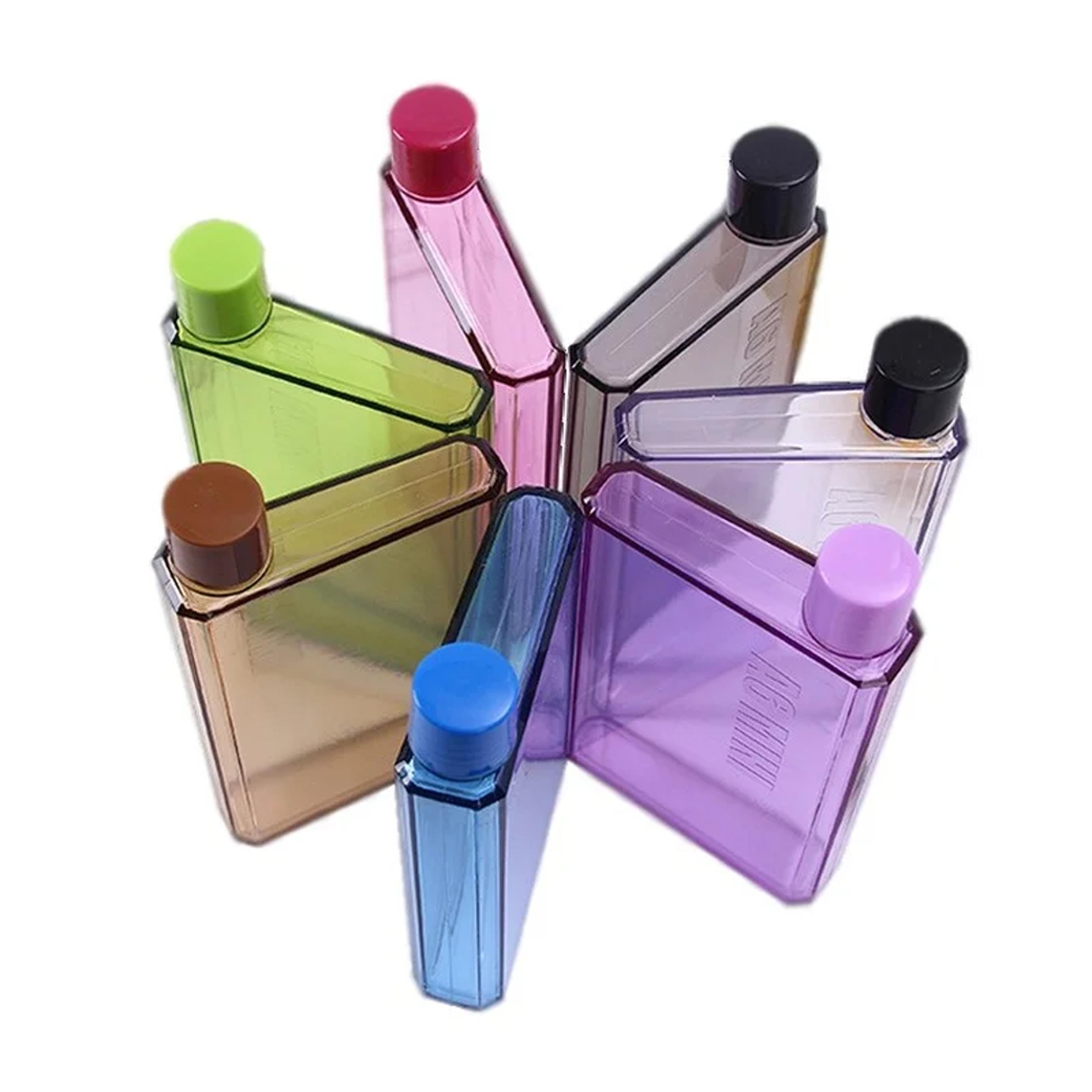 portable water bottle notebook flat, book shaped drinking bottle