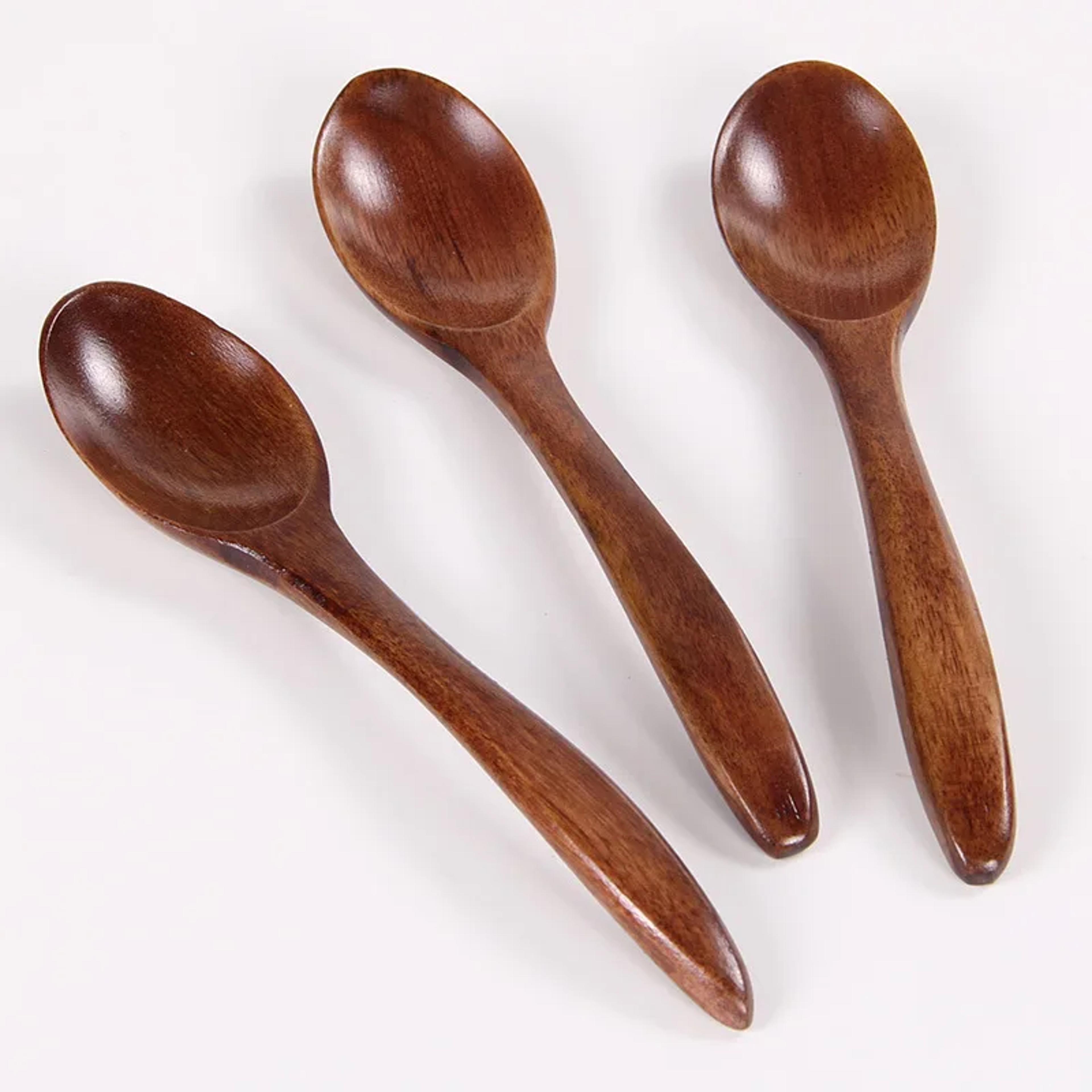 wooden cooking spoon small curved kitchen spoon for soups, coffee, and more eco friendly home accessory