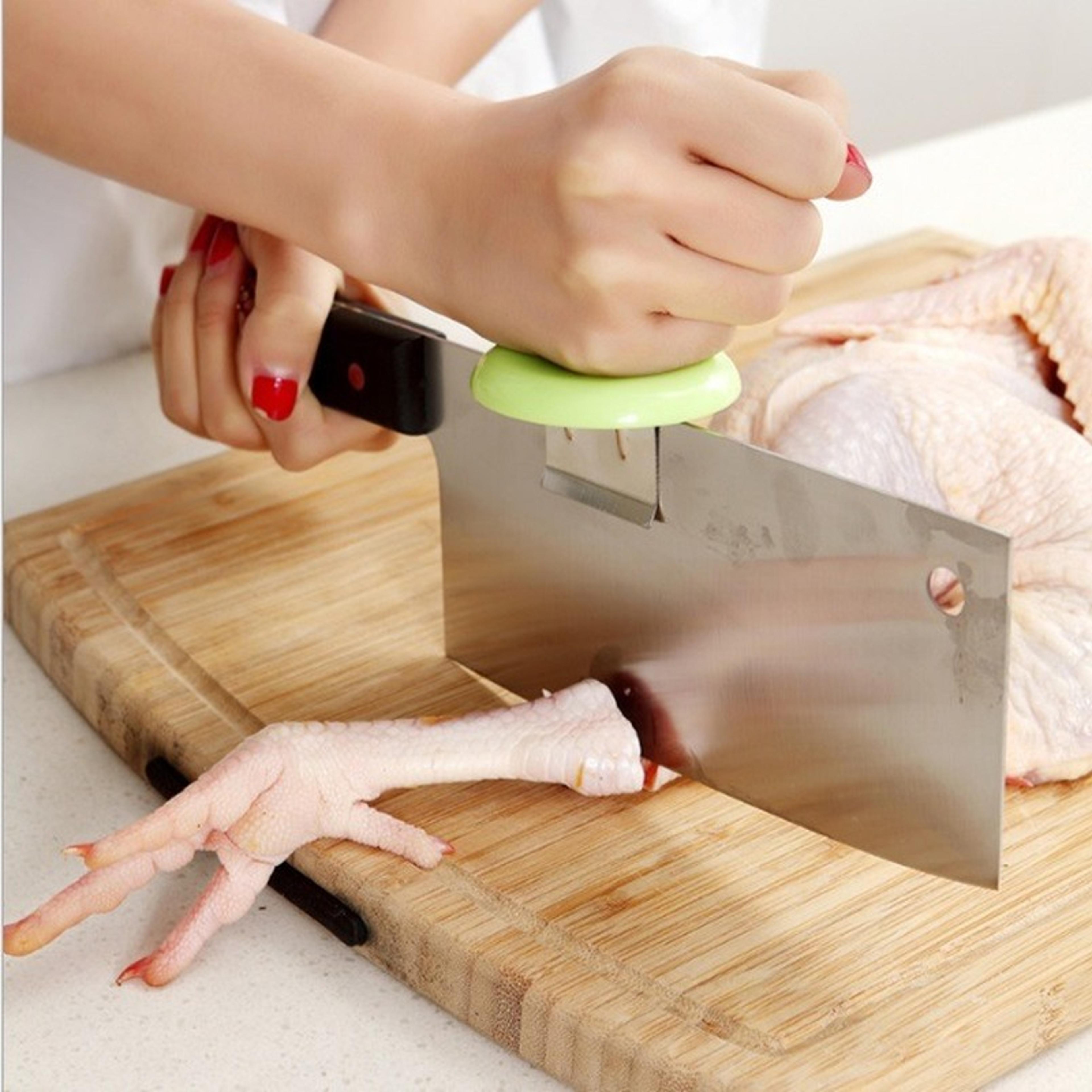 stainless steel knife cap: dual-purpose kitchen chopping booster knife holder