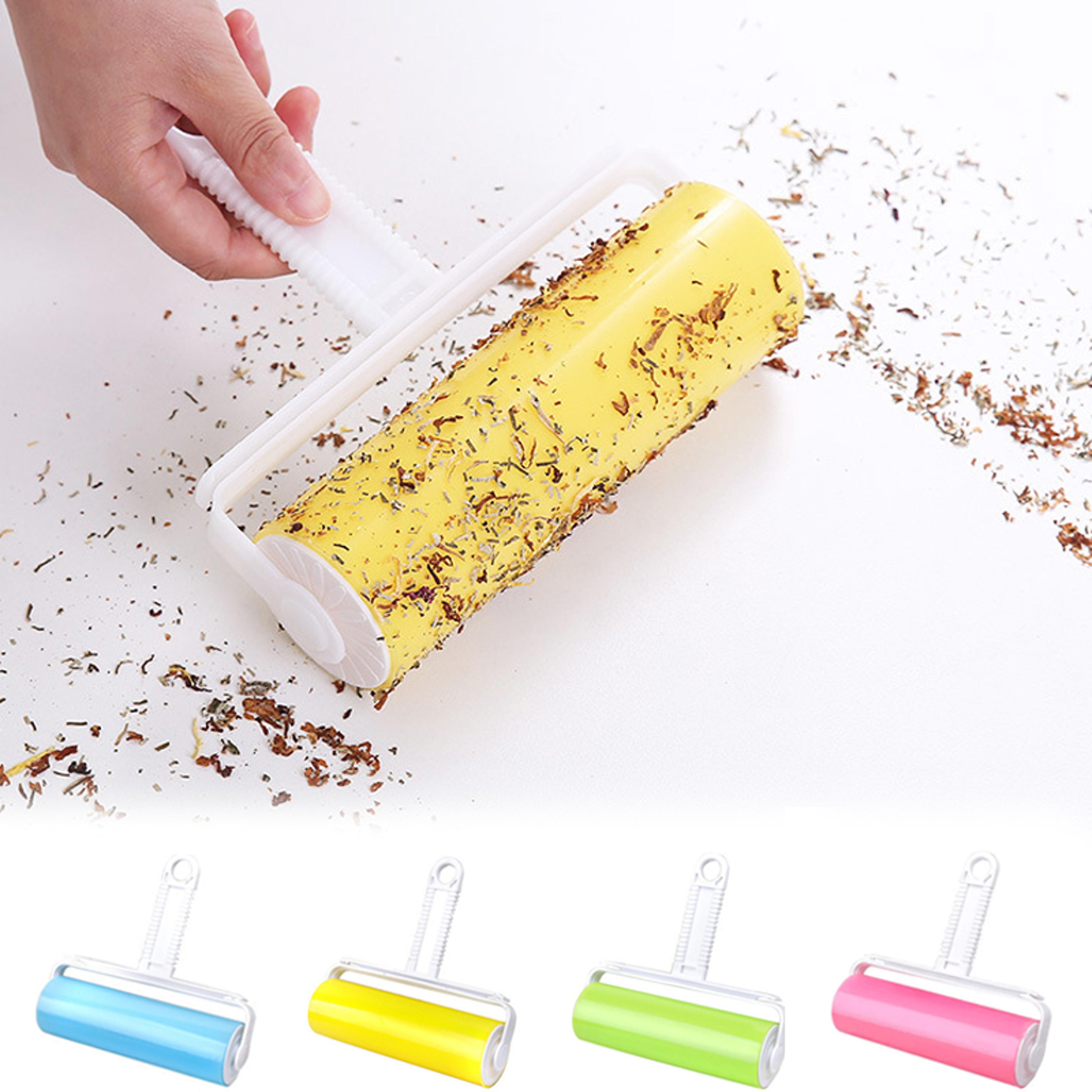 large washable reusable pet hair remover roller portable & efficient household cleaning tool