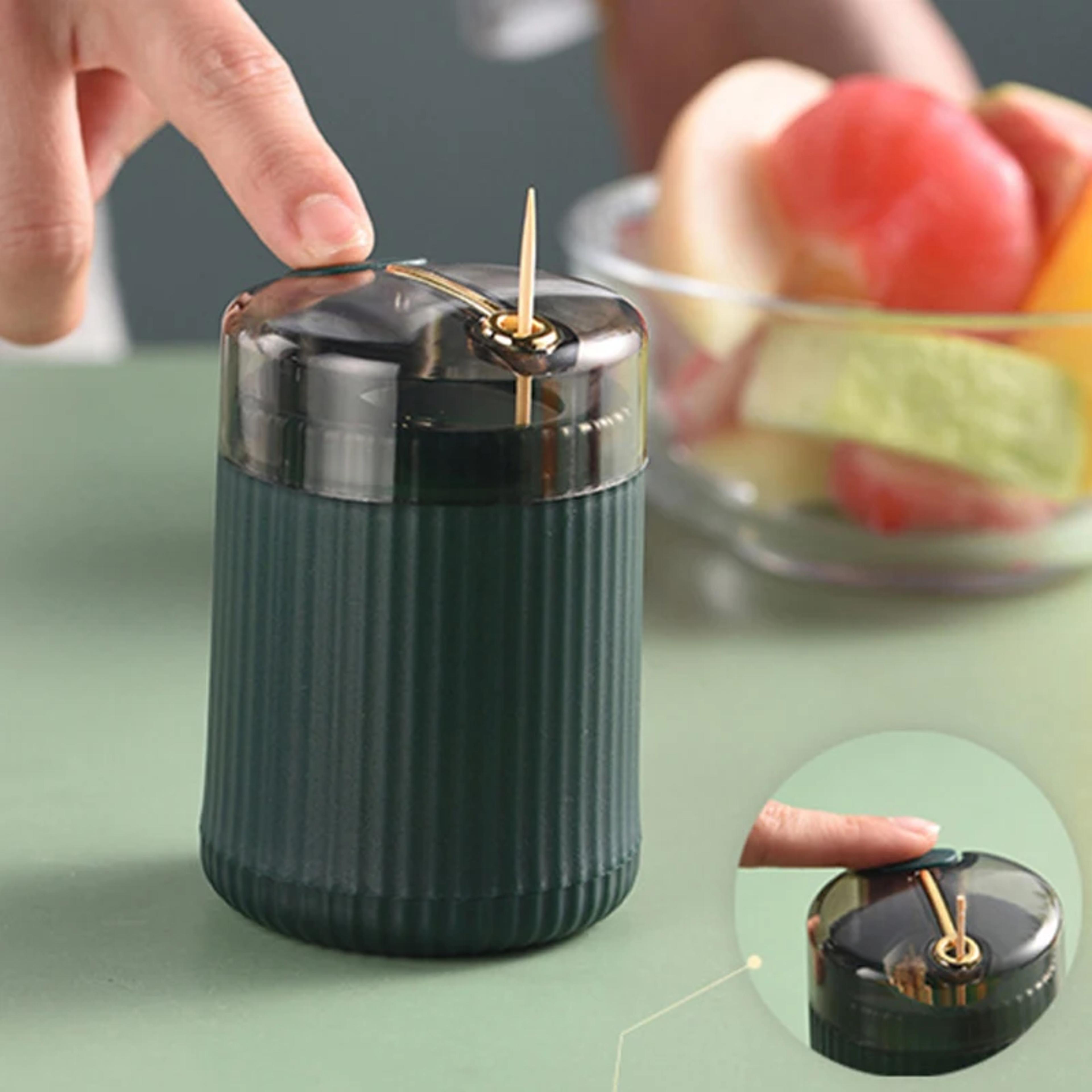 pop up automatic toothpick dispenser portable and creative toothpick holder organizer