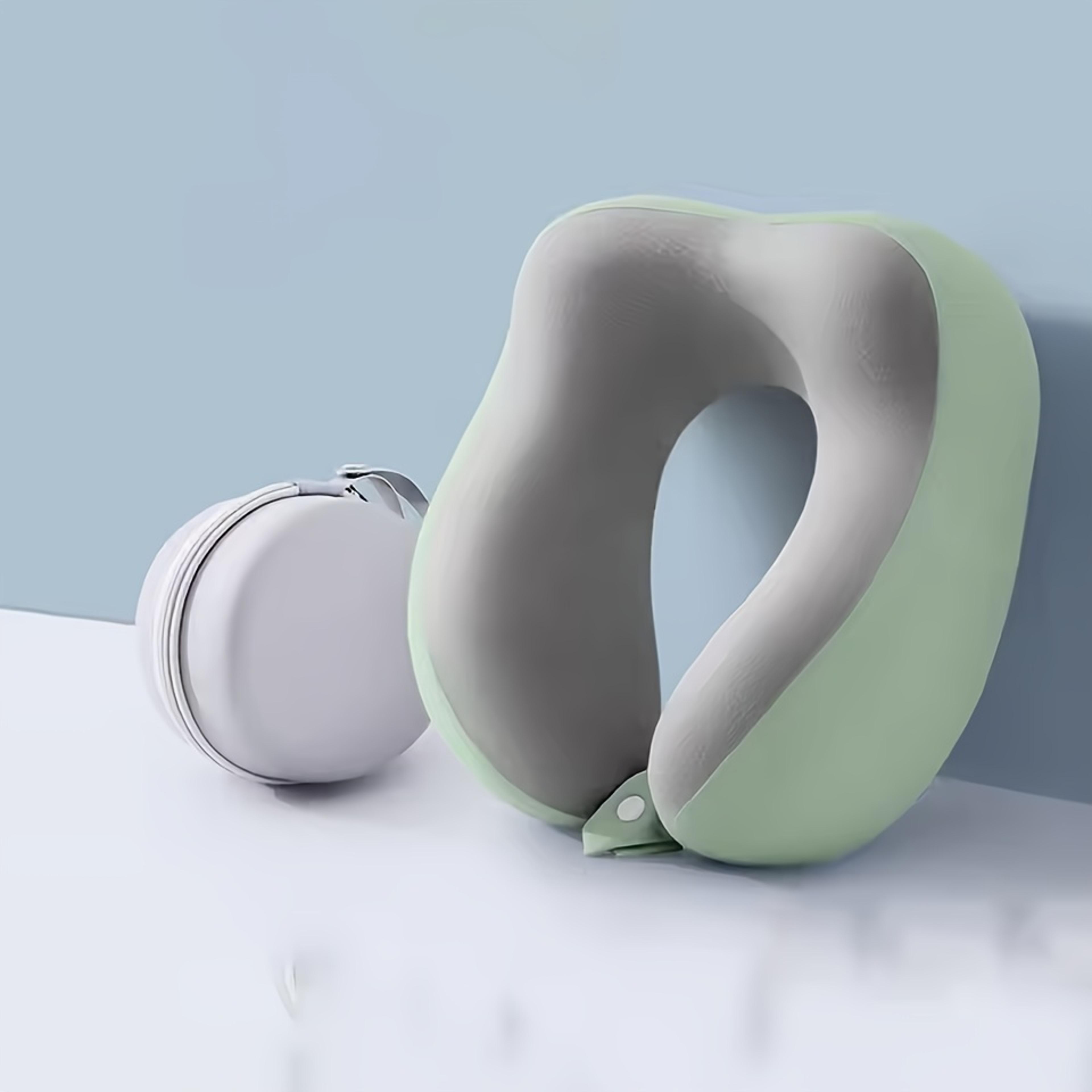 comfortable u shaped neck pillow with storage bag ideal for travel, napping, and office use