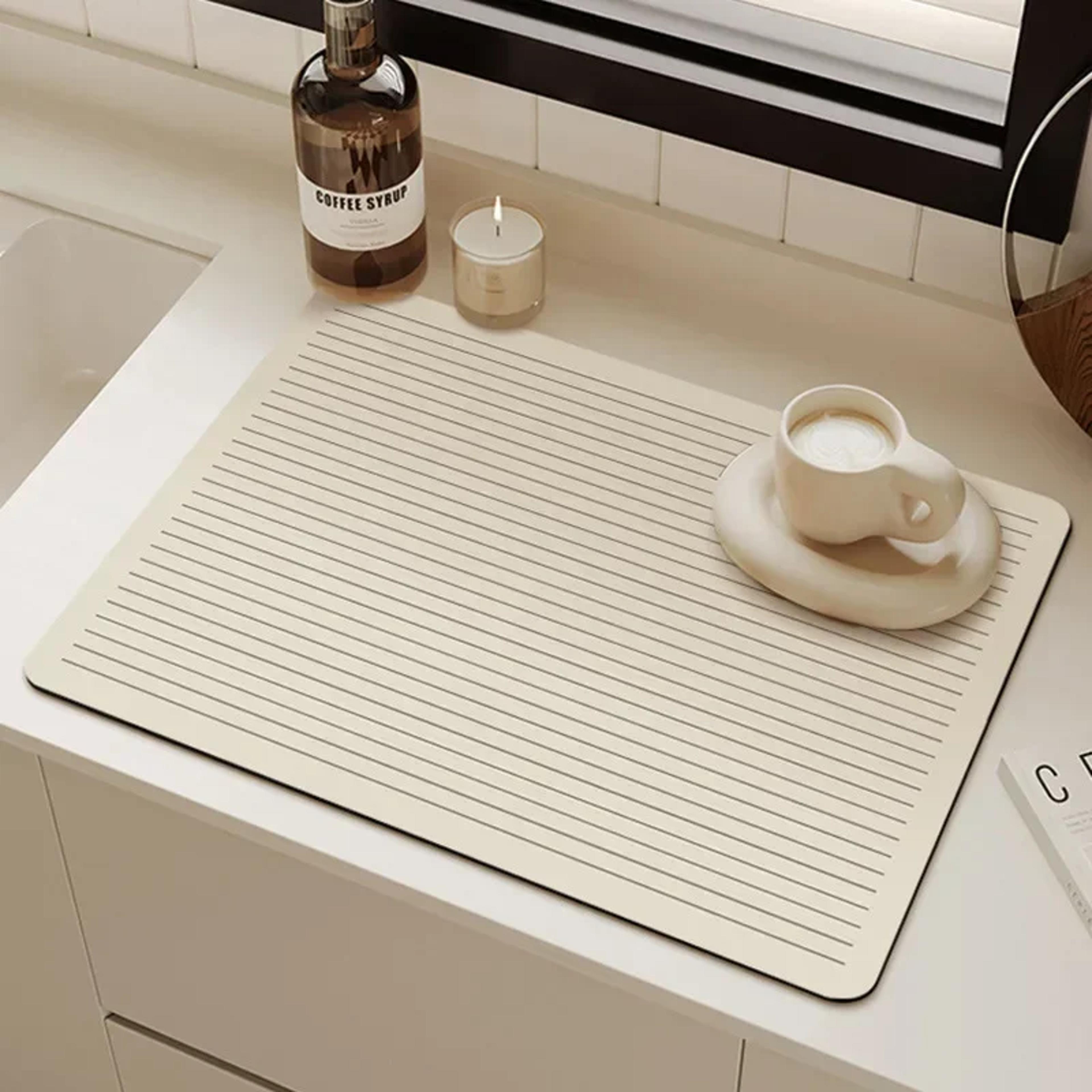 exquisite kitchen drain pad super absorbent drying rug for dinnerware, sink & bathroom use