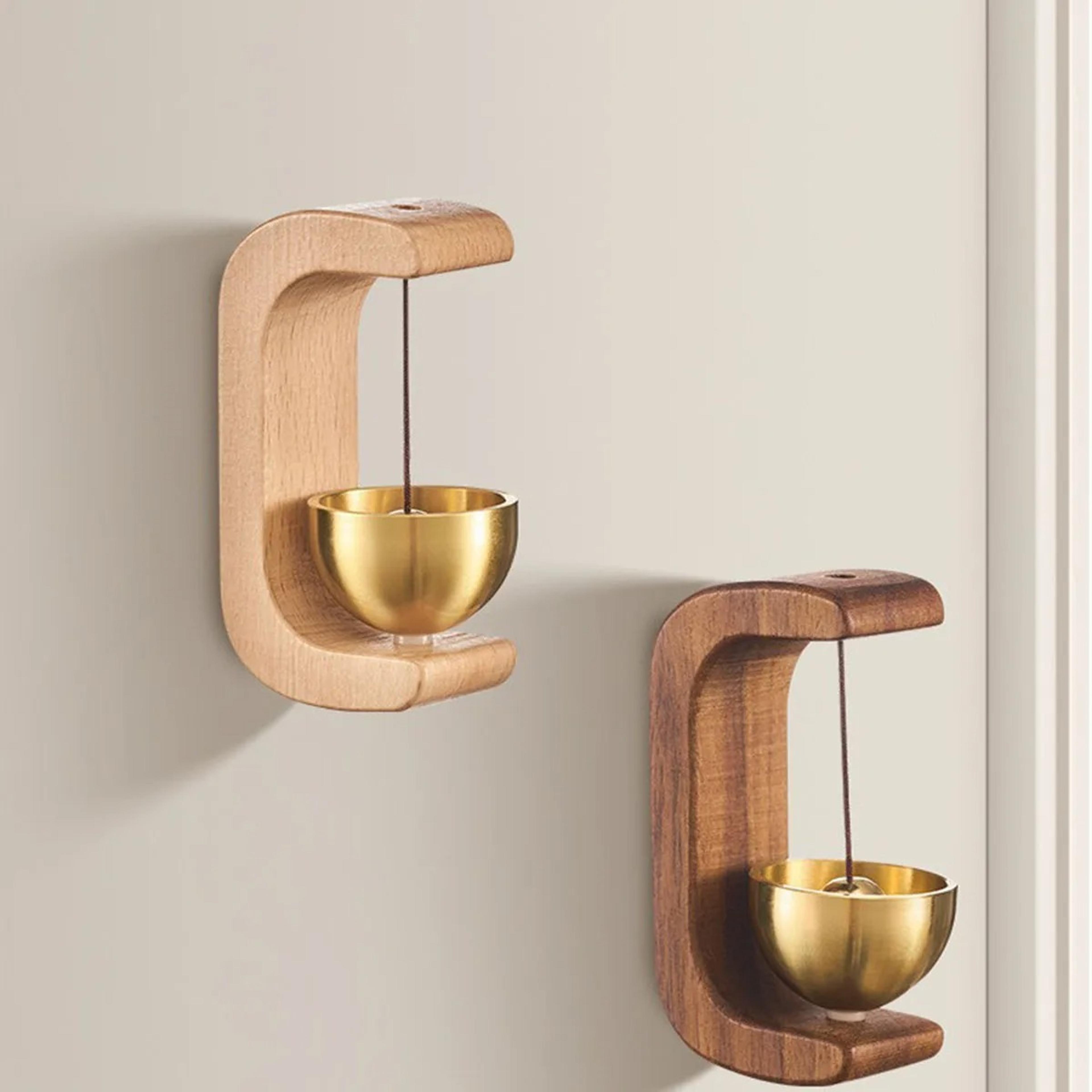 wooden wind chimes wireless doorbell for home entrance, decorative wind bell for doors