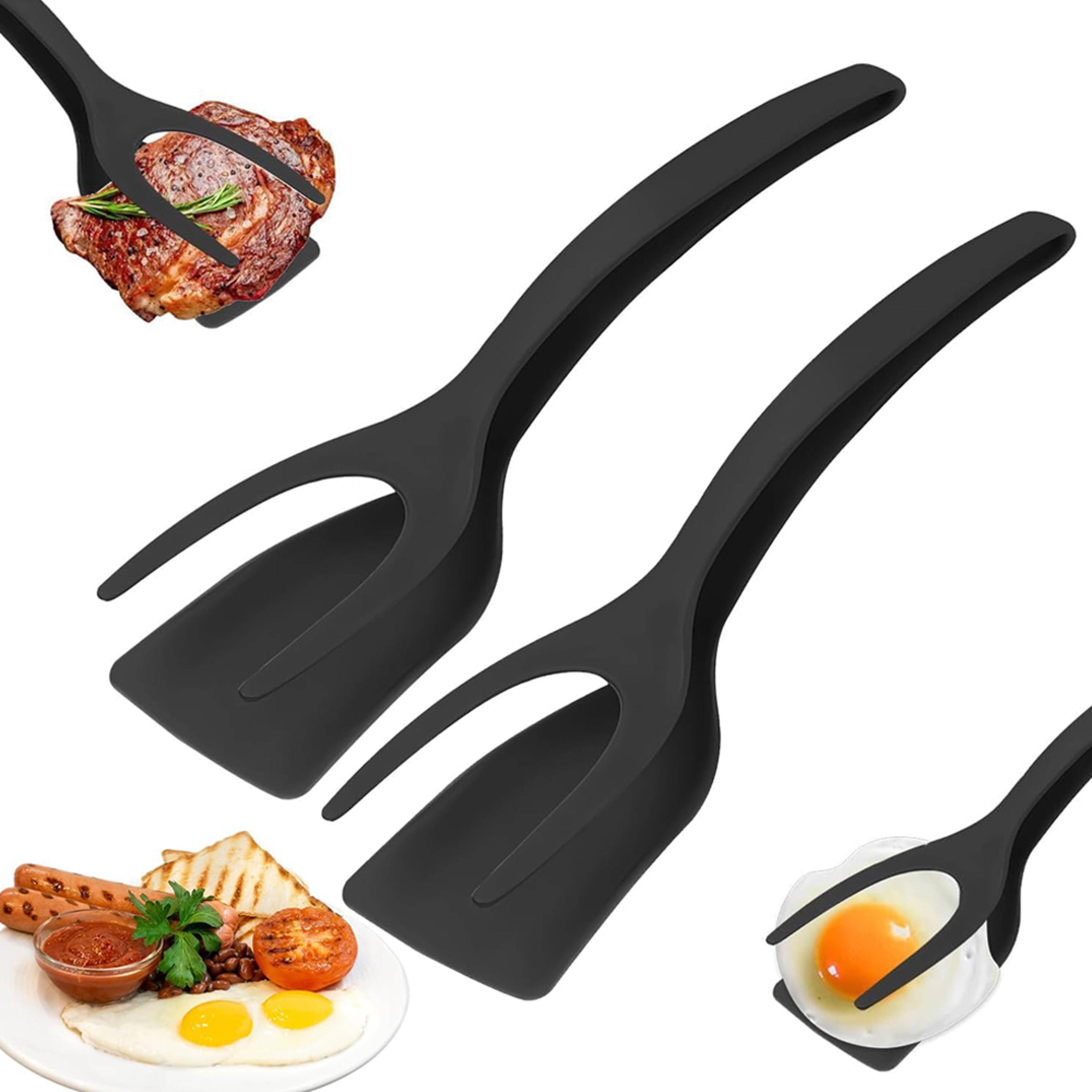 flip spatula tongs non-stick egg flipper for pancakes & omelets