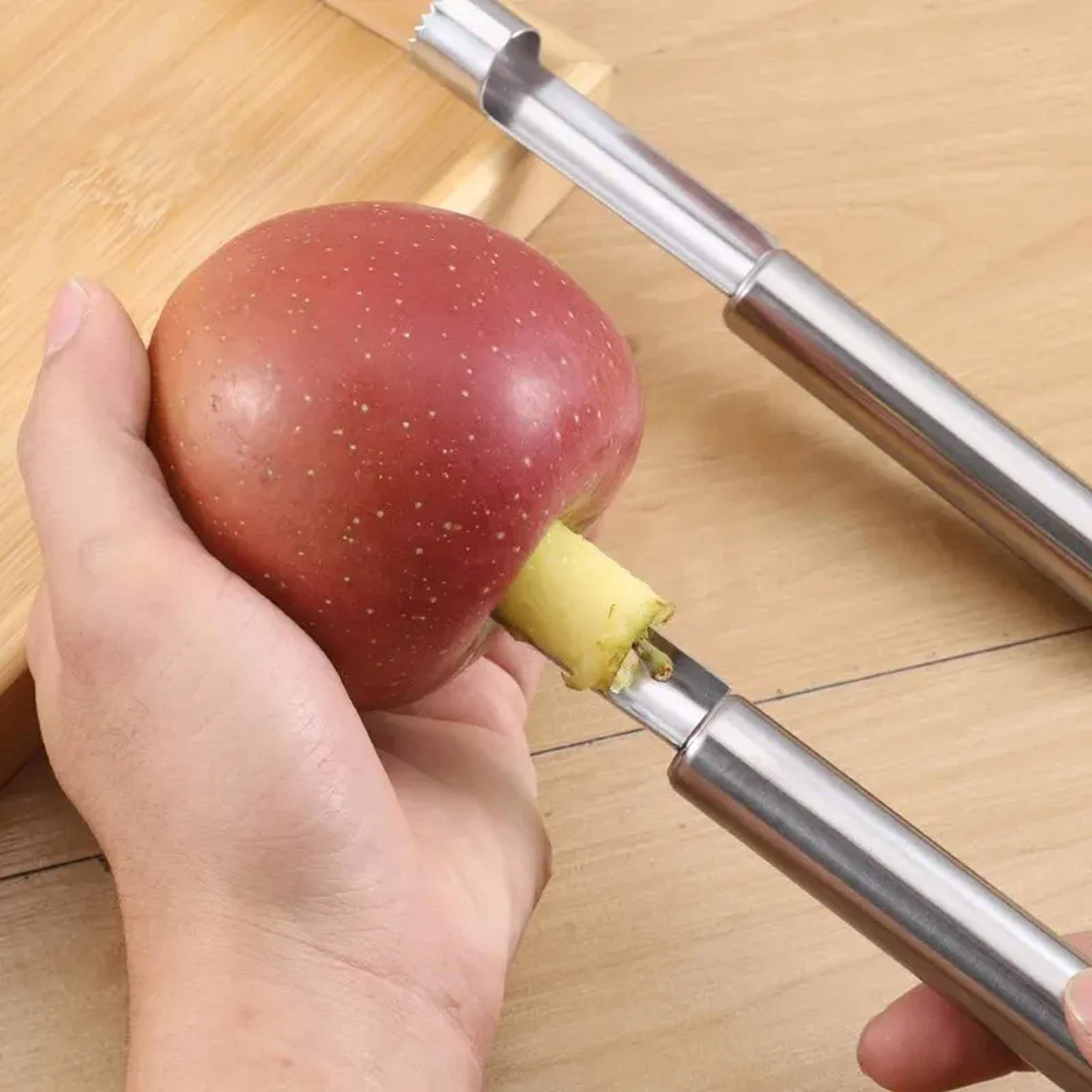 stainless steel apple & pear seed remover, twist fruit core cutter efficient kitchen gadget for red dates & vegetables