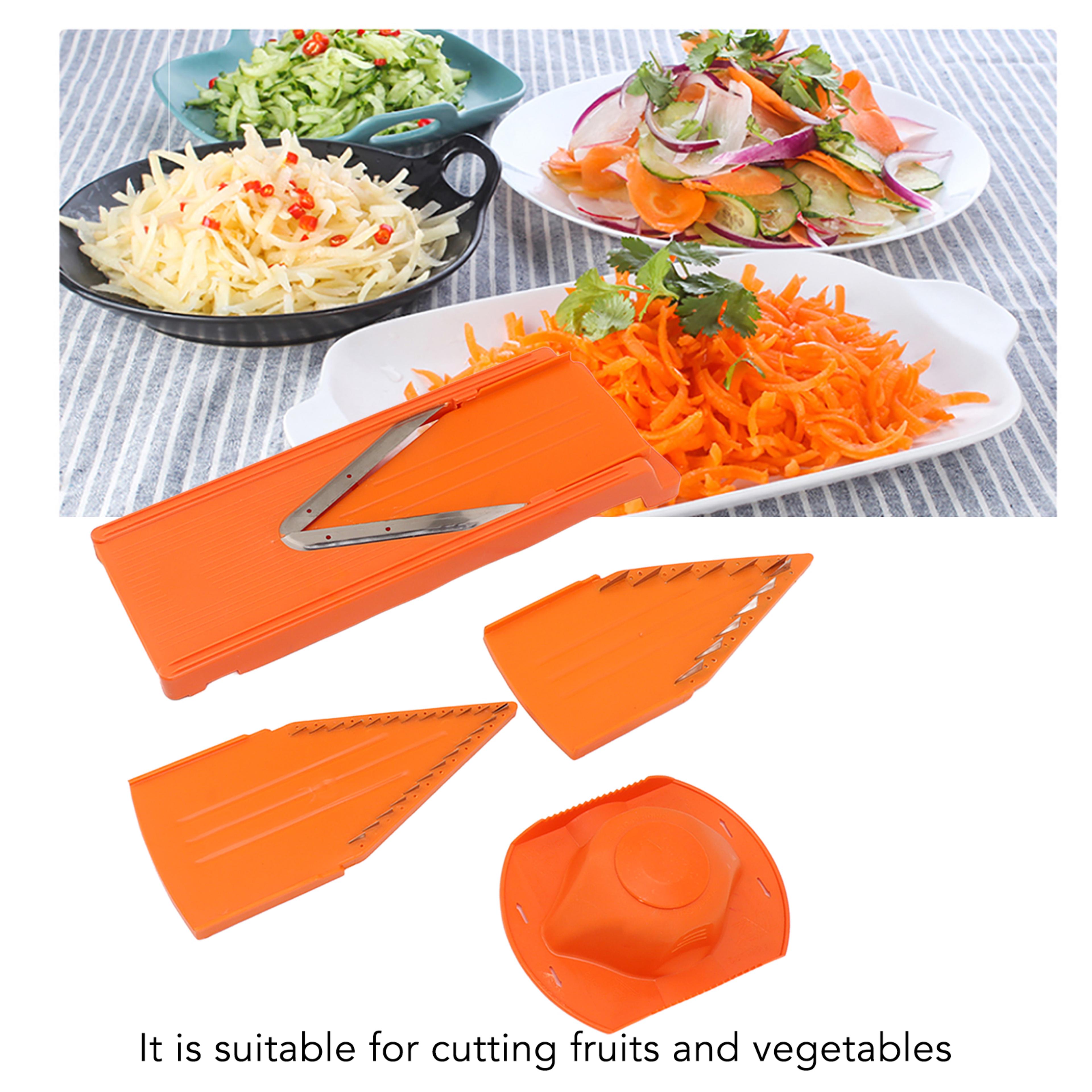 v blade mandoline cutter stainless steel vegetable slicer with hand protector for safe & easy food preparation