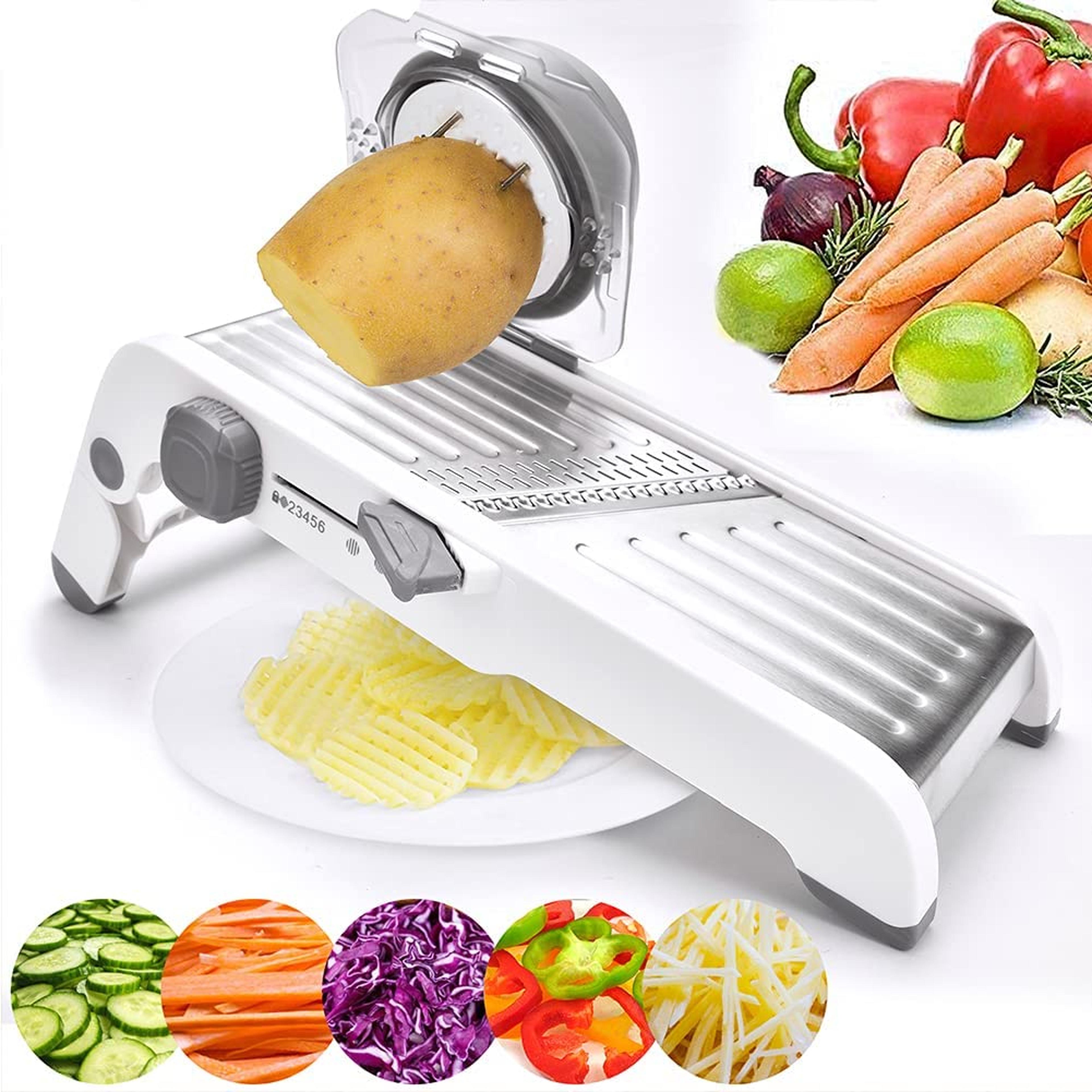 ultra sharp mandoline slicer adjustable vegetable cutter with multi-thickness settings