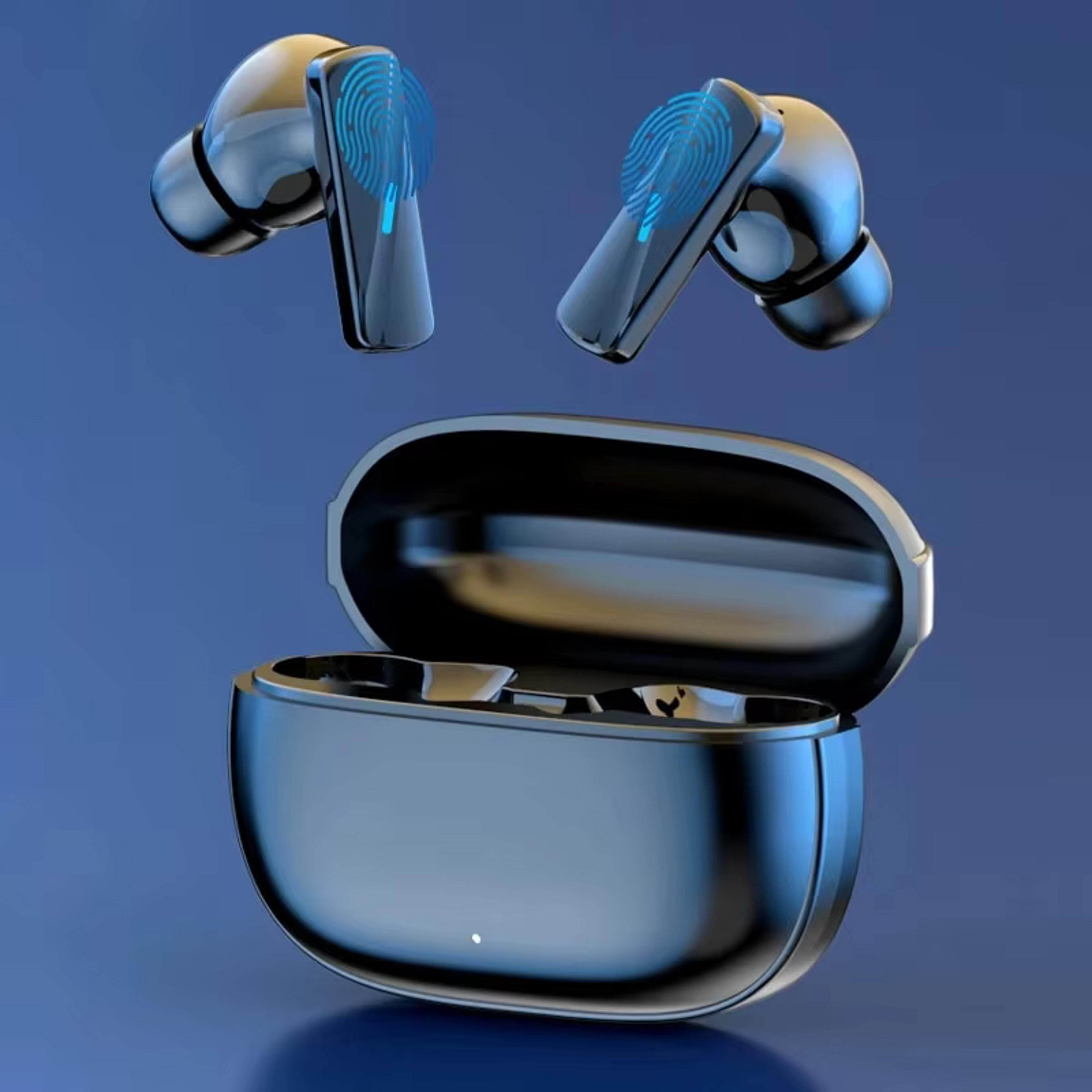 bluetooth noise cancelling true wireless earbuds with mic, hd sound, handsfree headphones