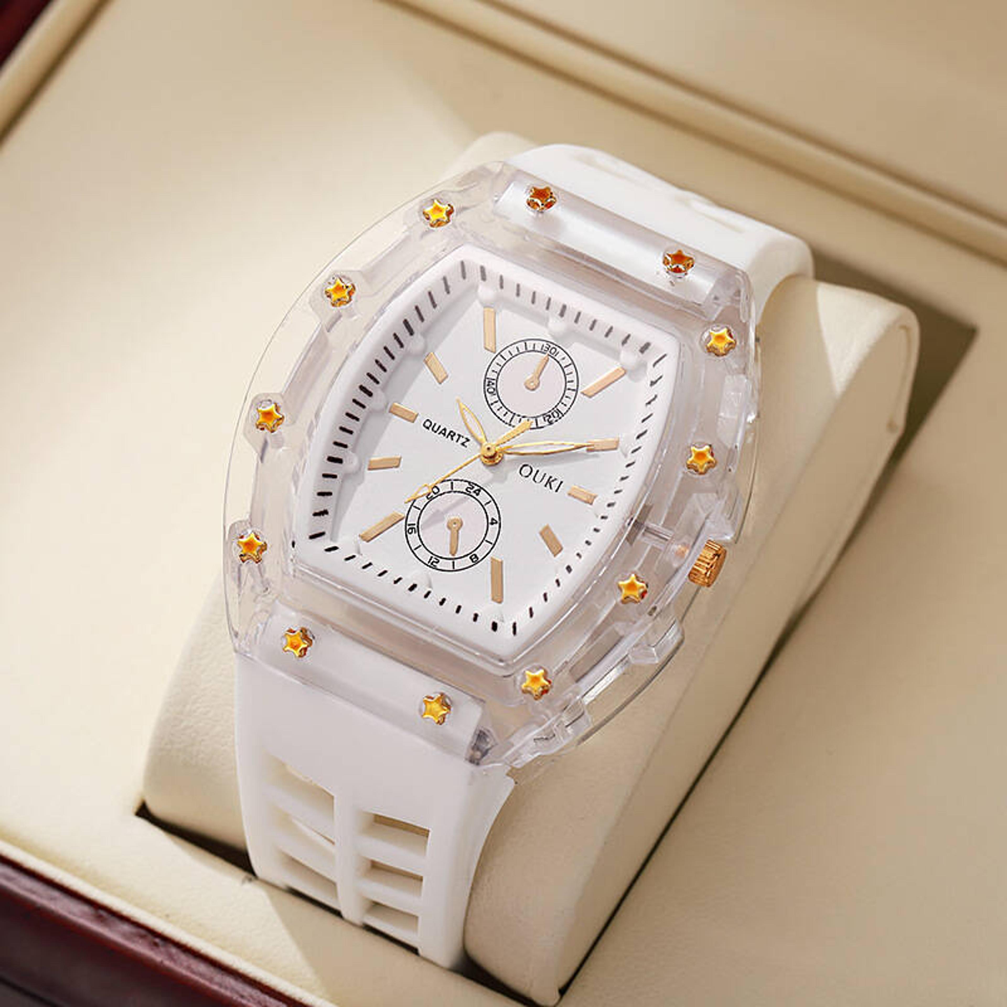 fashion women's quartz watch with casual silicone strap perfect gift for girls