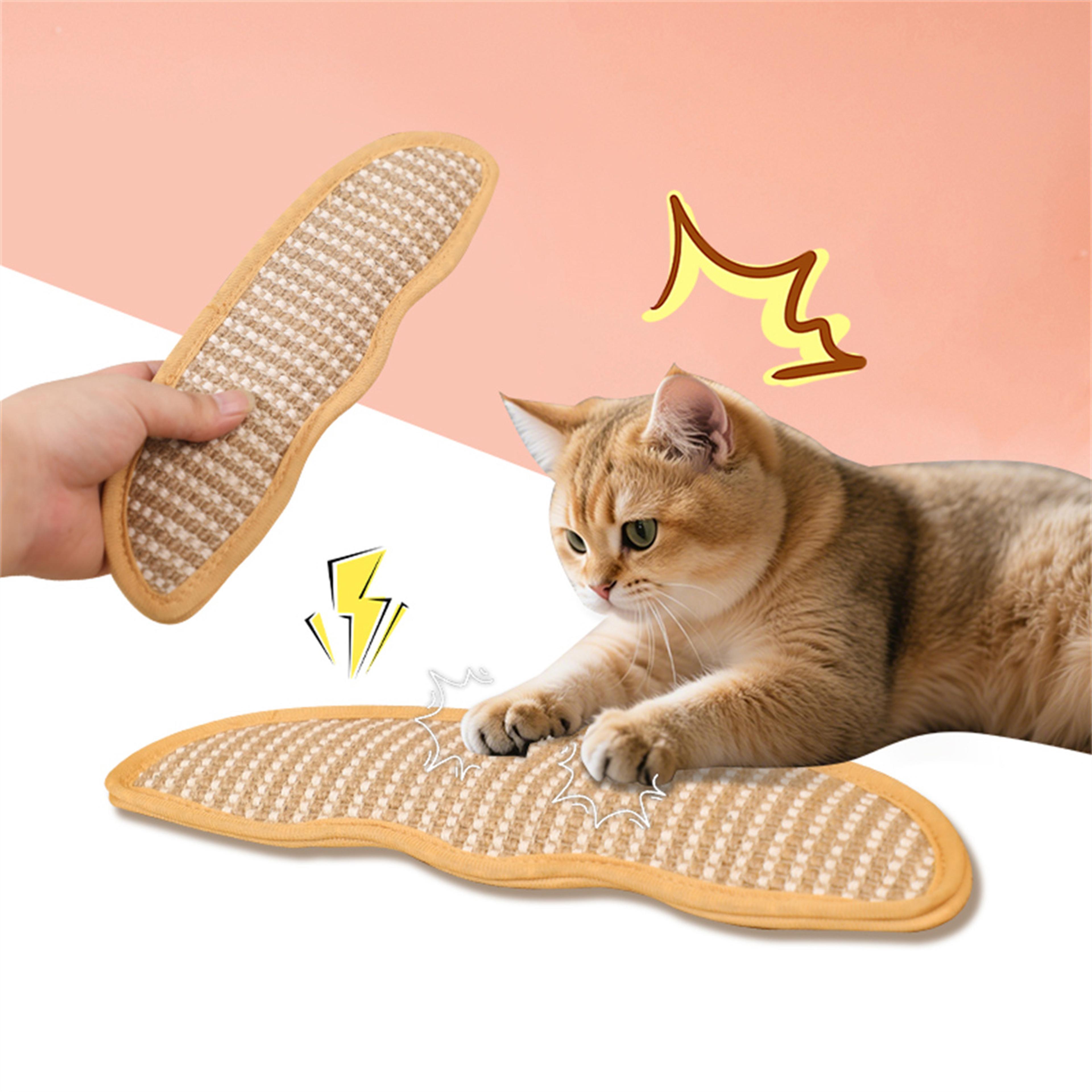 pillow for cats teeth grinding, self-hi, and claw grinding toy with jute scratching post