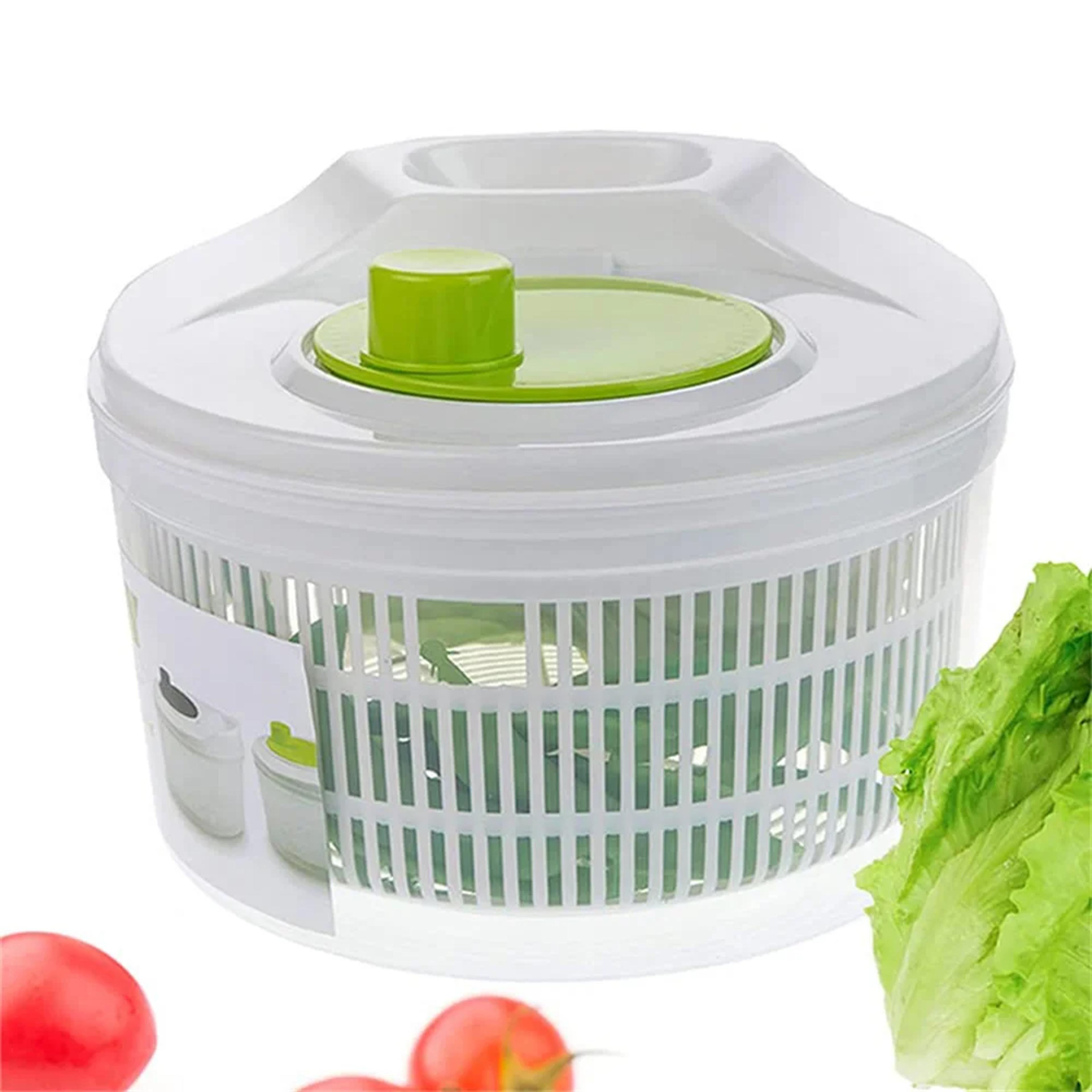 salad spinner and lettuce washer efficient vegetable dryer, drainer, and strainer for fresh leafy greens