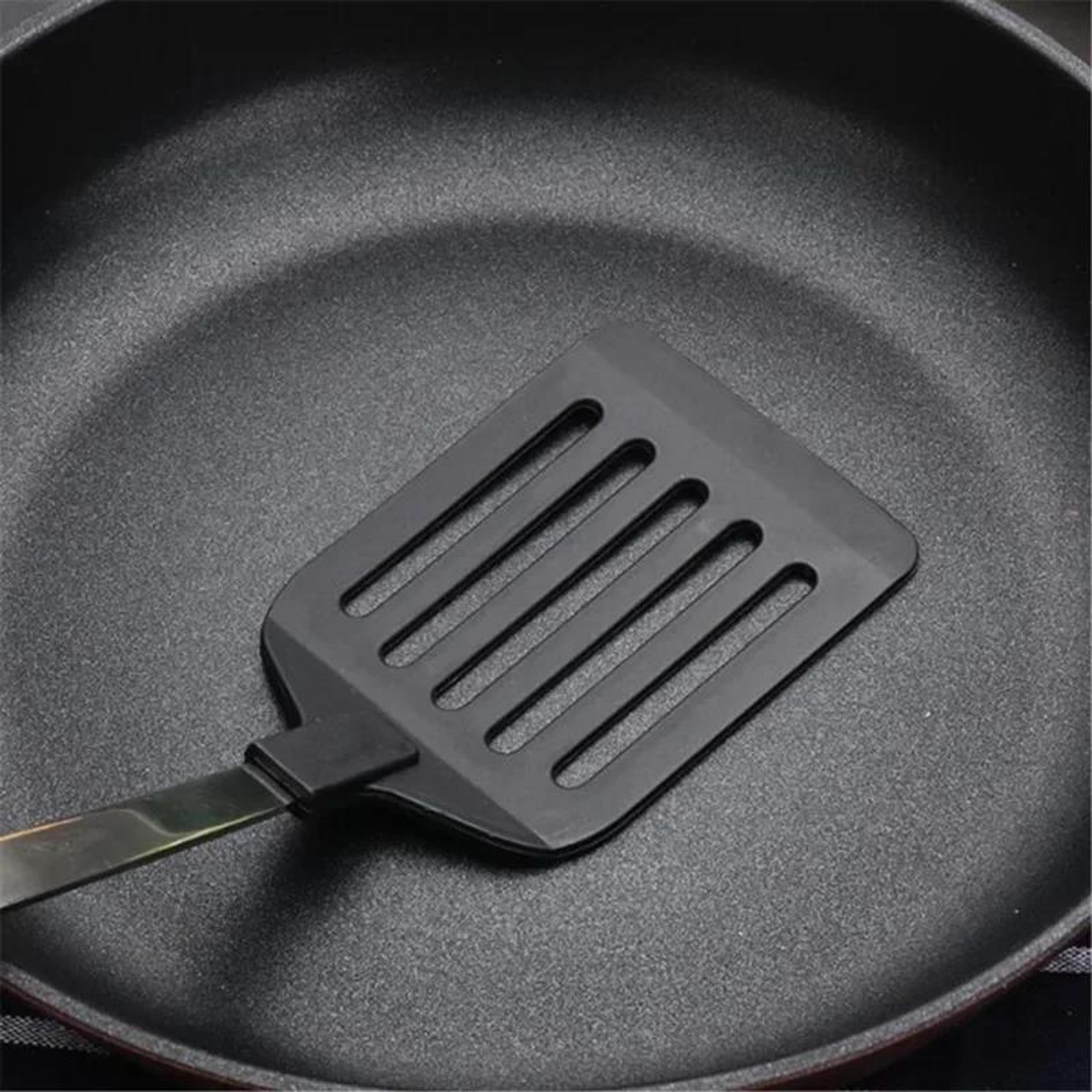 stainless steel turner with nylon handle premium kitchen spatula for frying, egg, and fish cooking