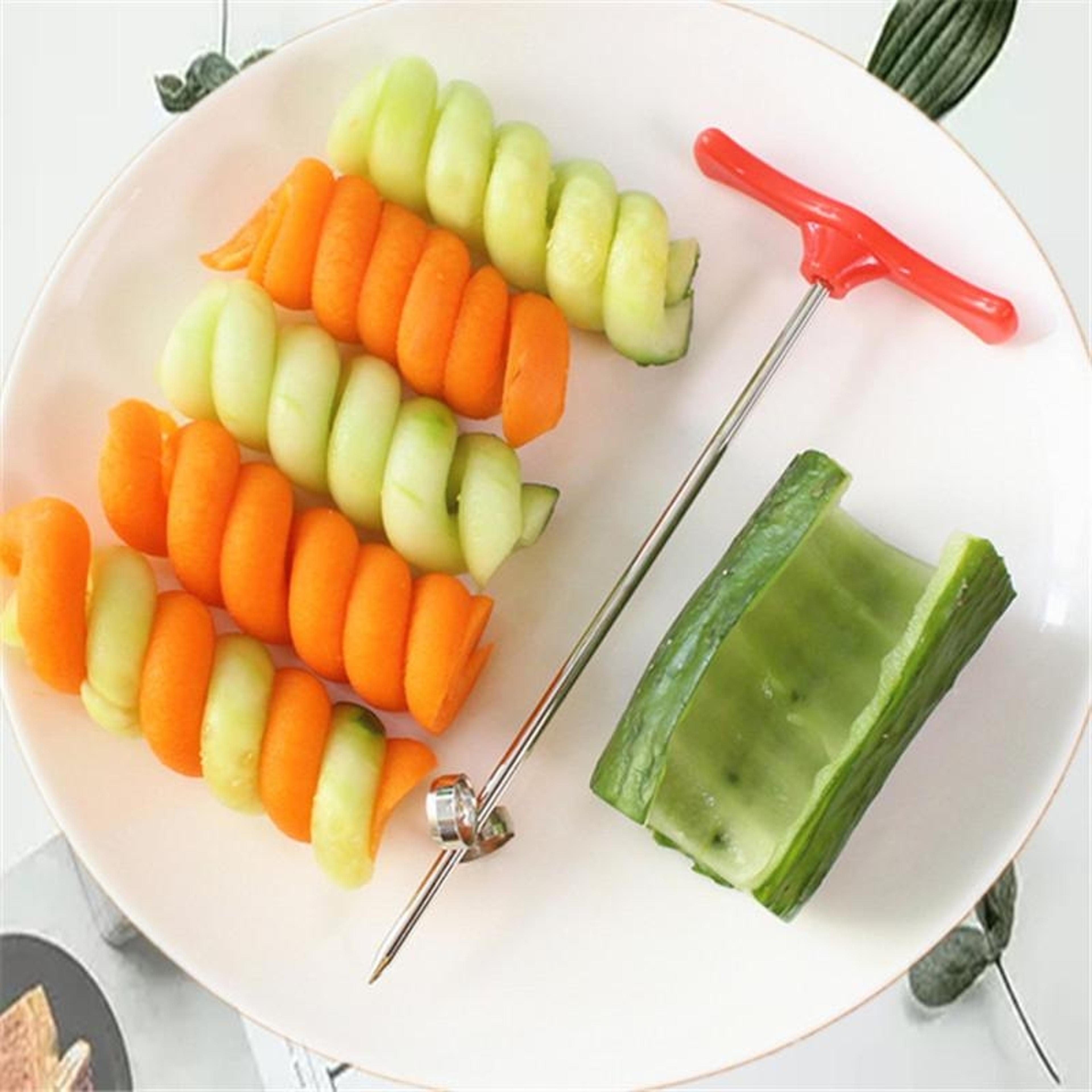 manual spiral slicer vegetable cutter radish, potato, and fruit carving tool