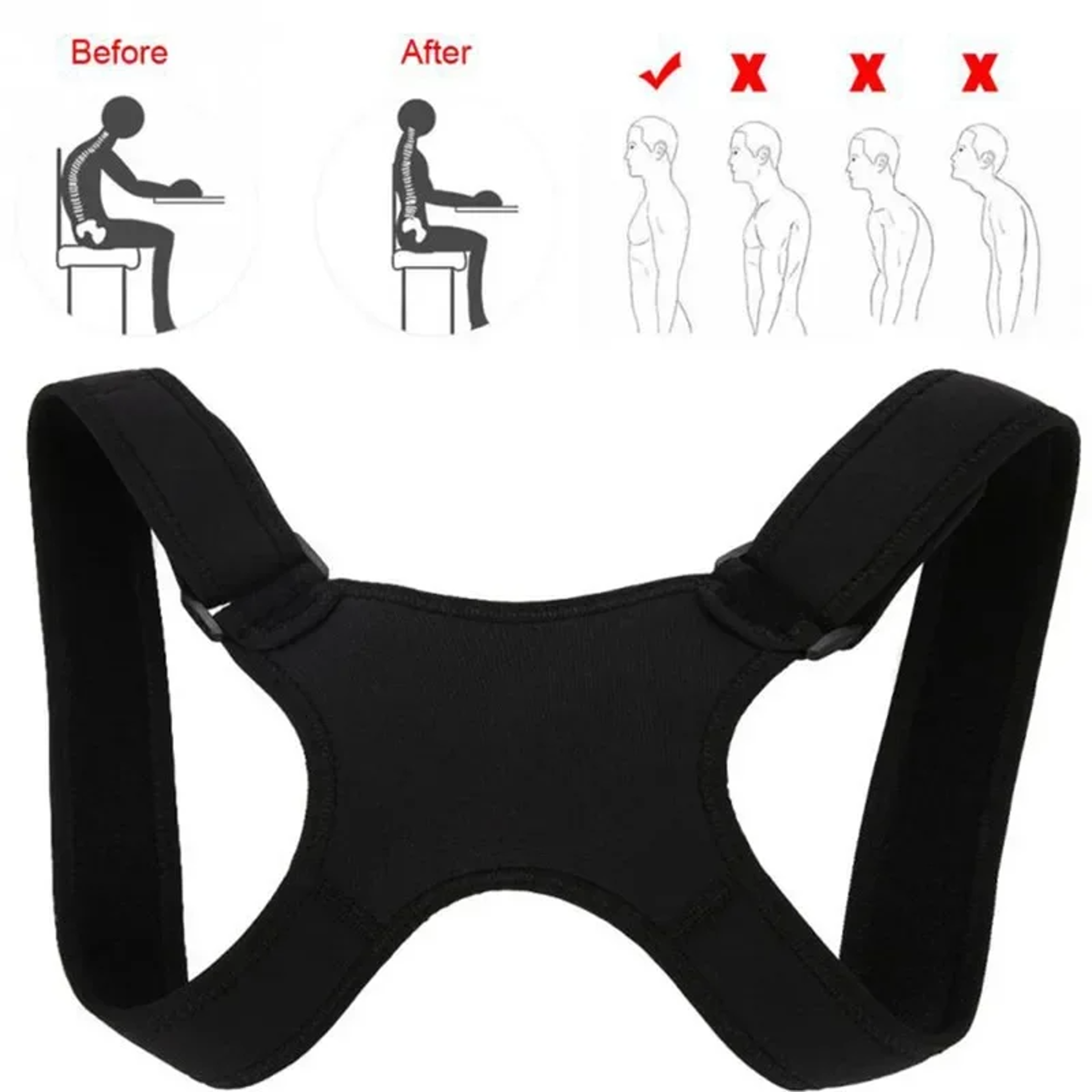 adjustable unisex posture corrector lumbar support belt