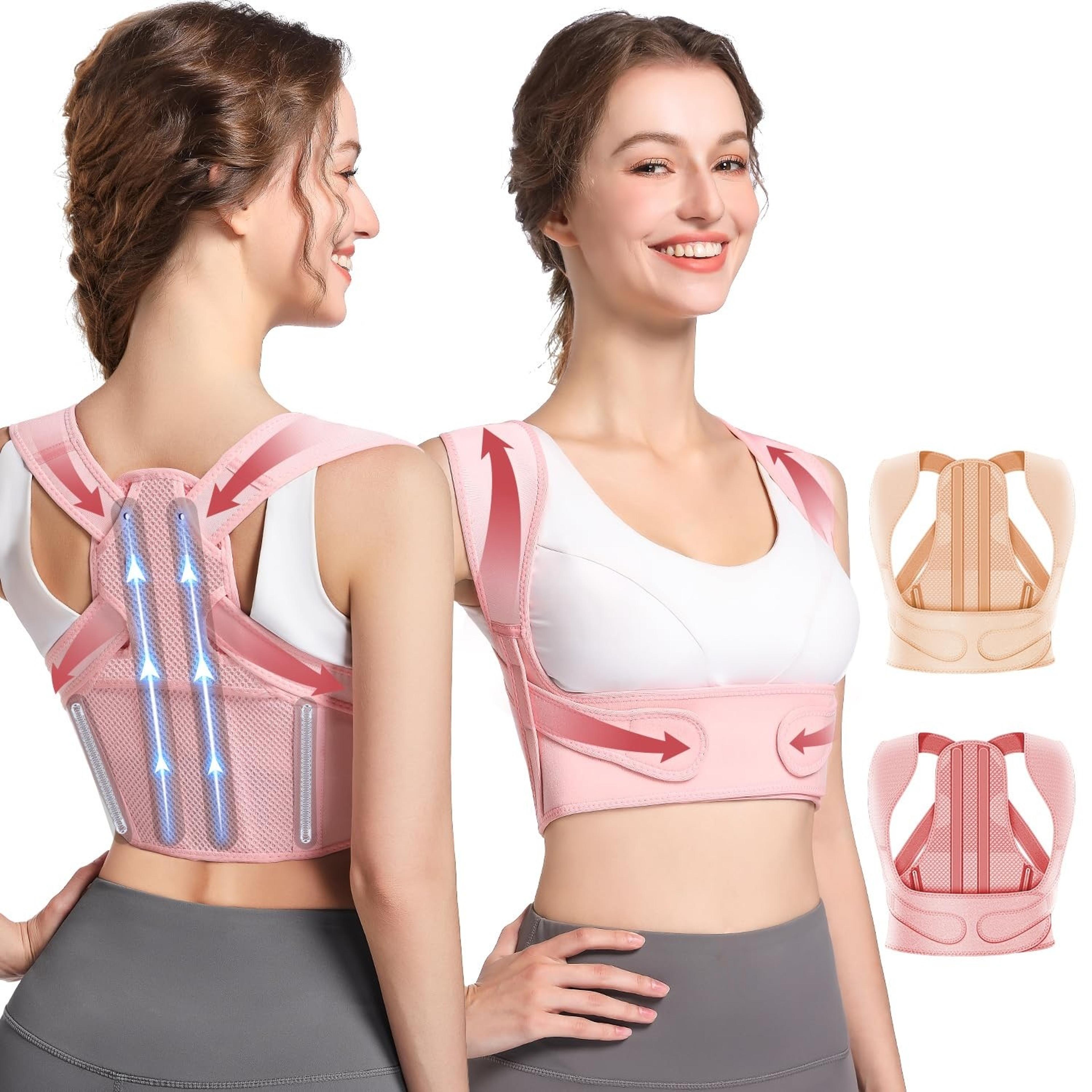 adjustable back brace posture corrector for women and men, shoulder straightener for neck and shoulder pain relief