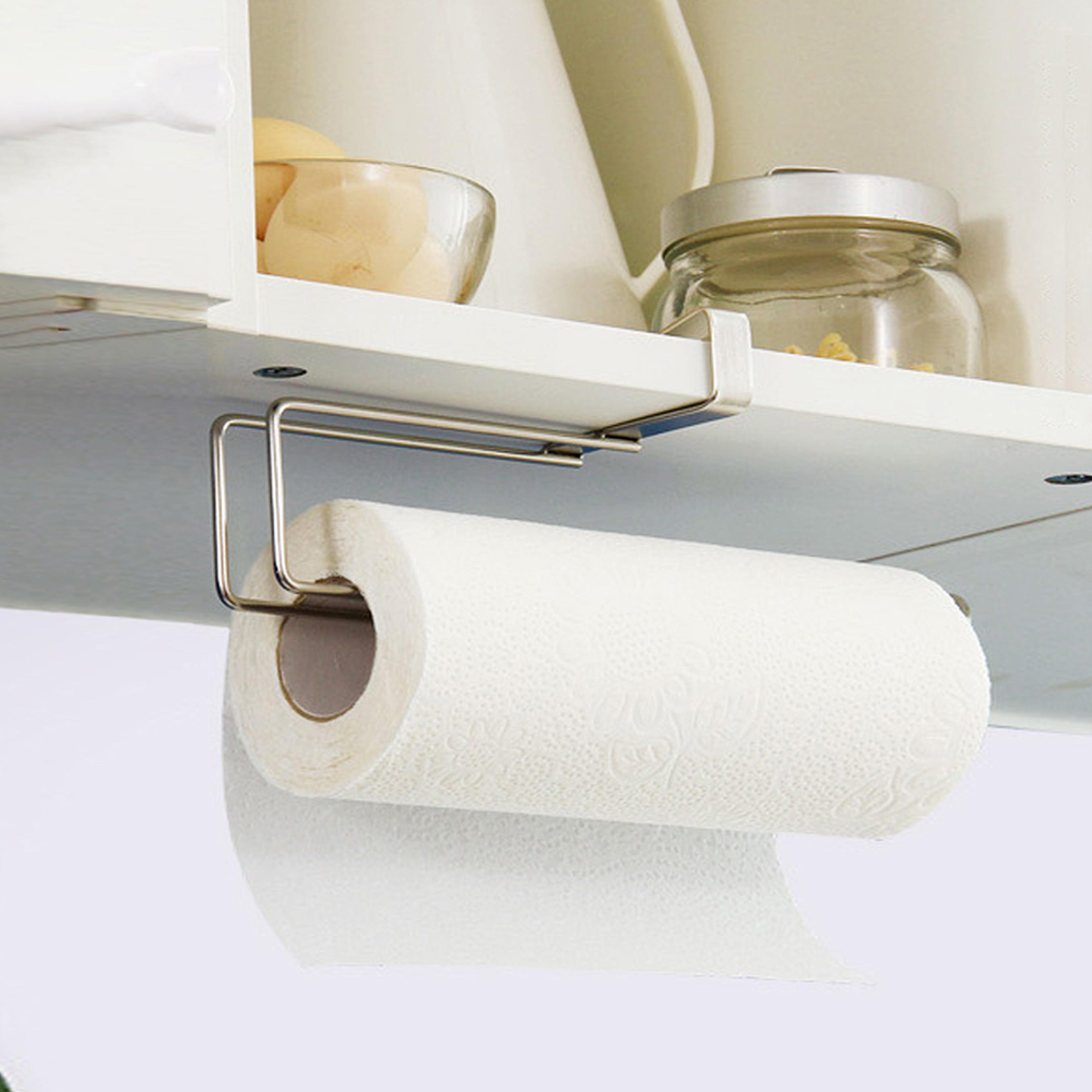 premium stainless steel wall-mounted kitchen paper towel holder nail-free, punch-free toilet roll holder