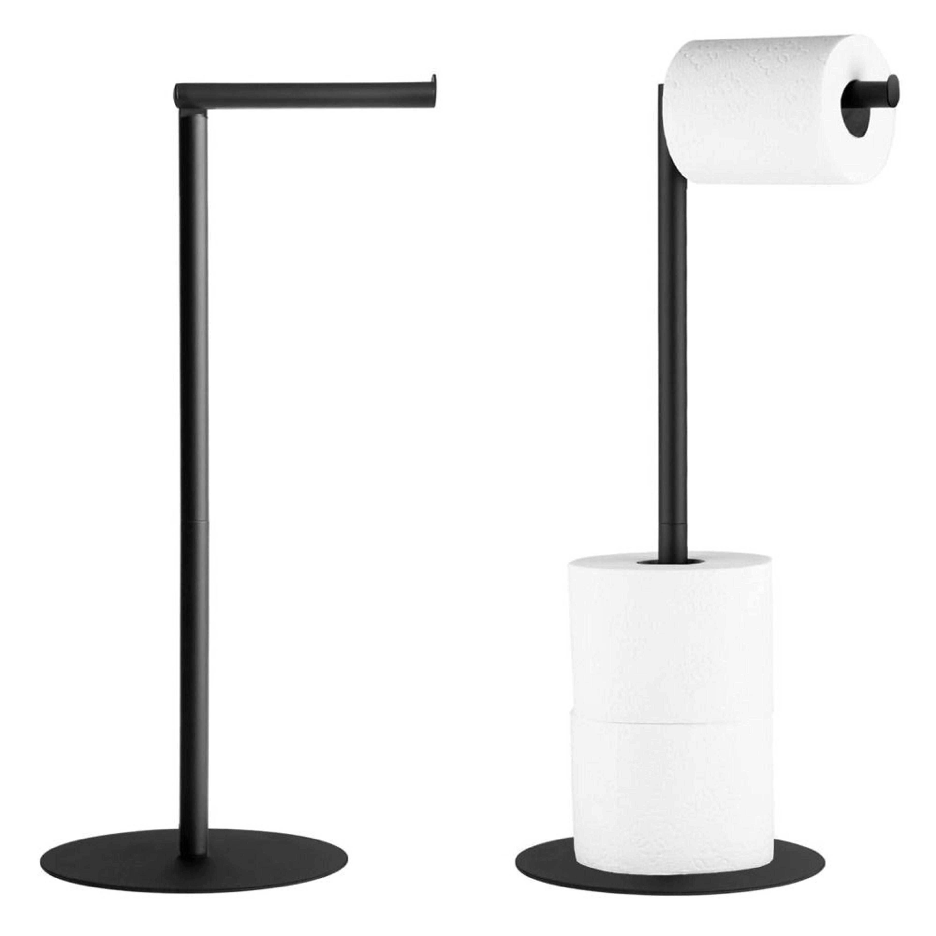 universal stainless steel toilet paper holder free standing, modern design, space-saving tissue rack