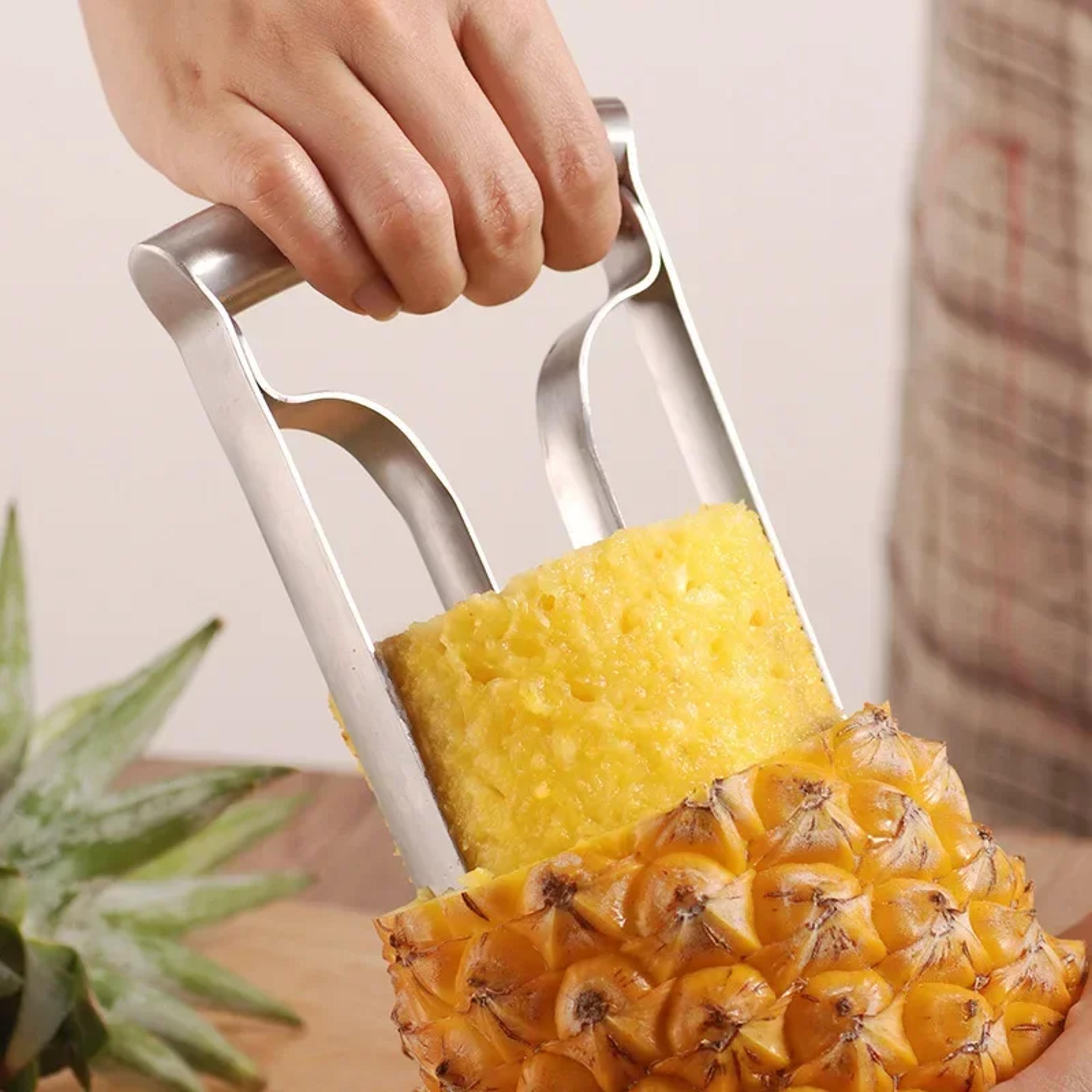 stainless steel pineapple peeler fruit peeler, eye cutter & kitchen gadget for effortless pineapple cutting
