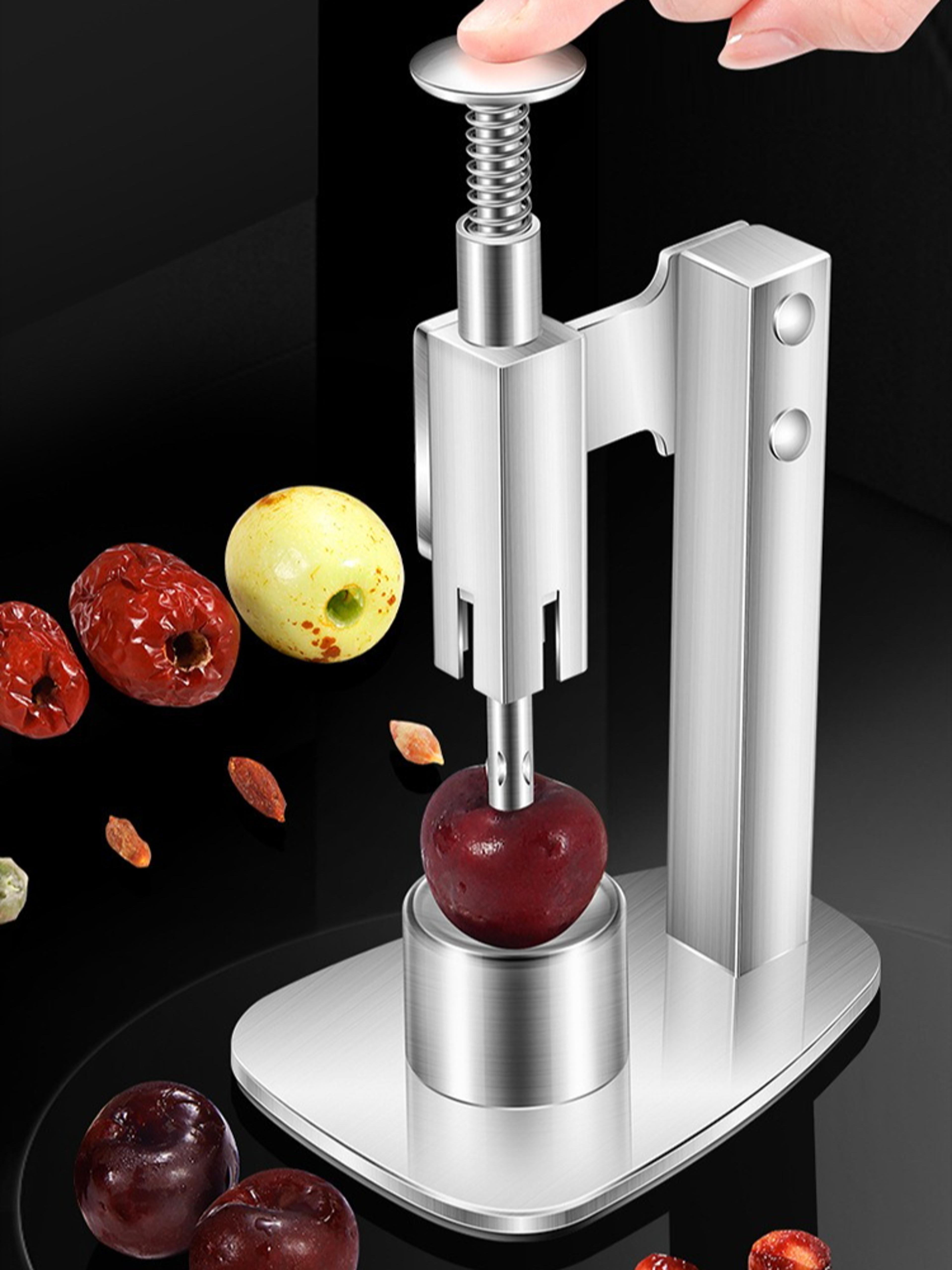 stainless steel fruit core remover manual jujube, cherry, and olive pitter tool
