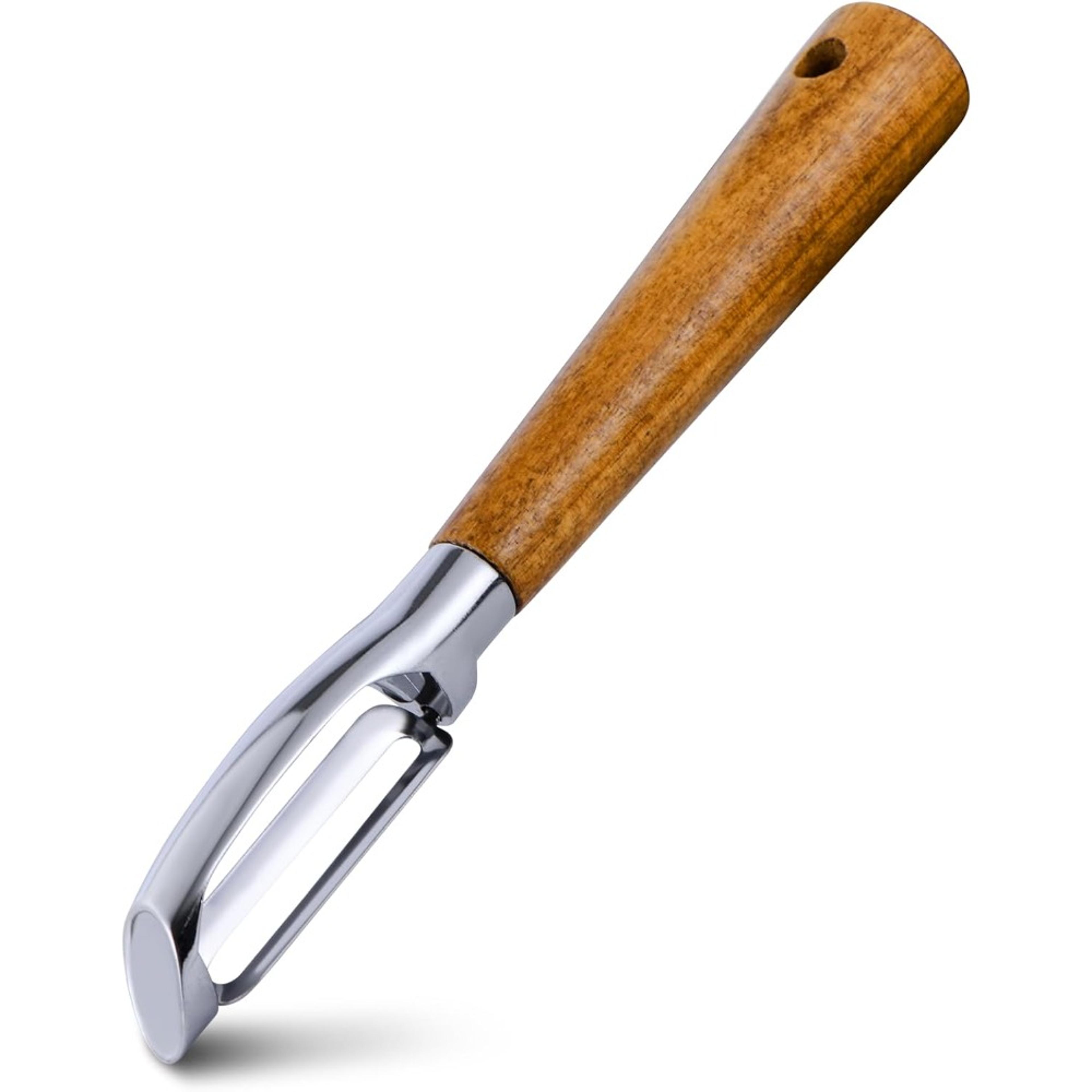 premium multi-functional stainless steel peeler with ultra sharp blade & real wood handle perfect for fruits & vegetable