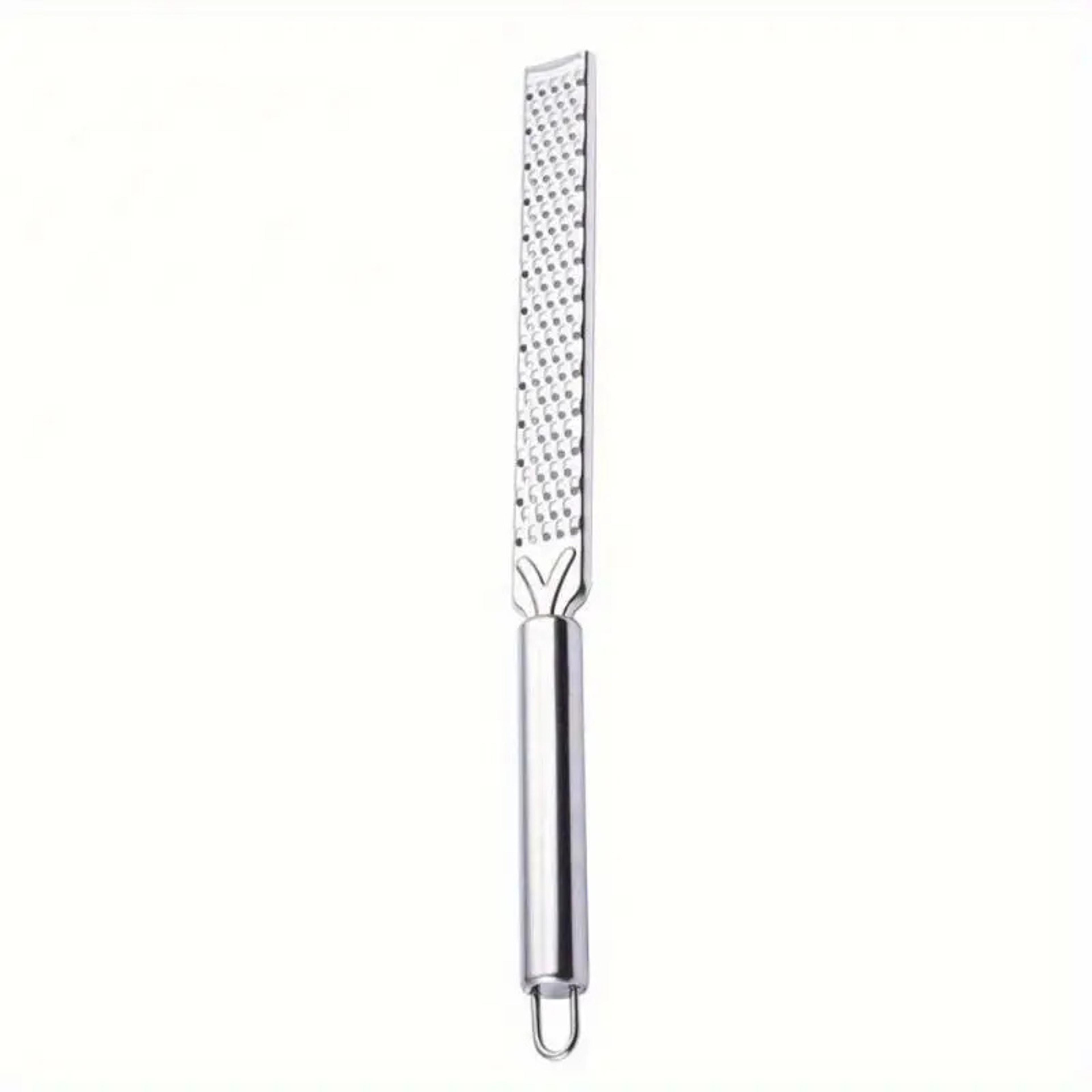 multi-purpose stainless steel kitchen grater ideal for zesting citrus, grating cheese, chocolate, ginger & garlic