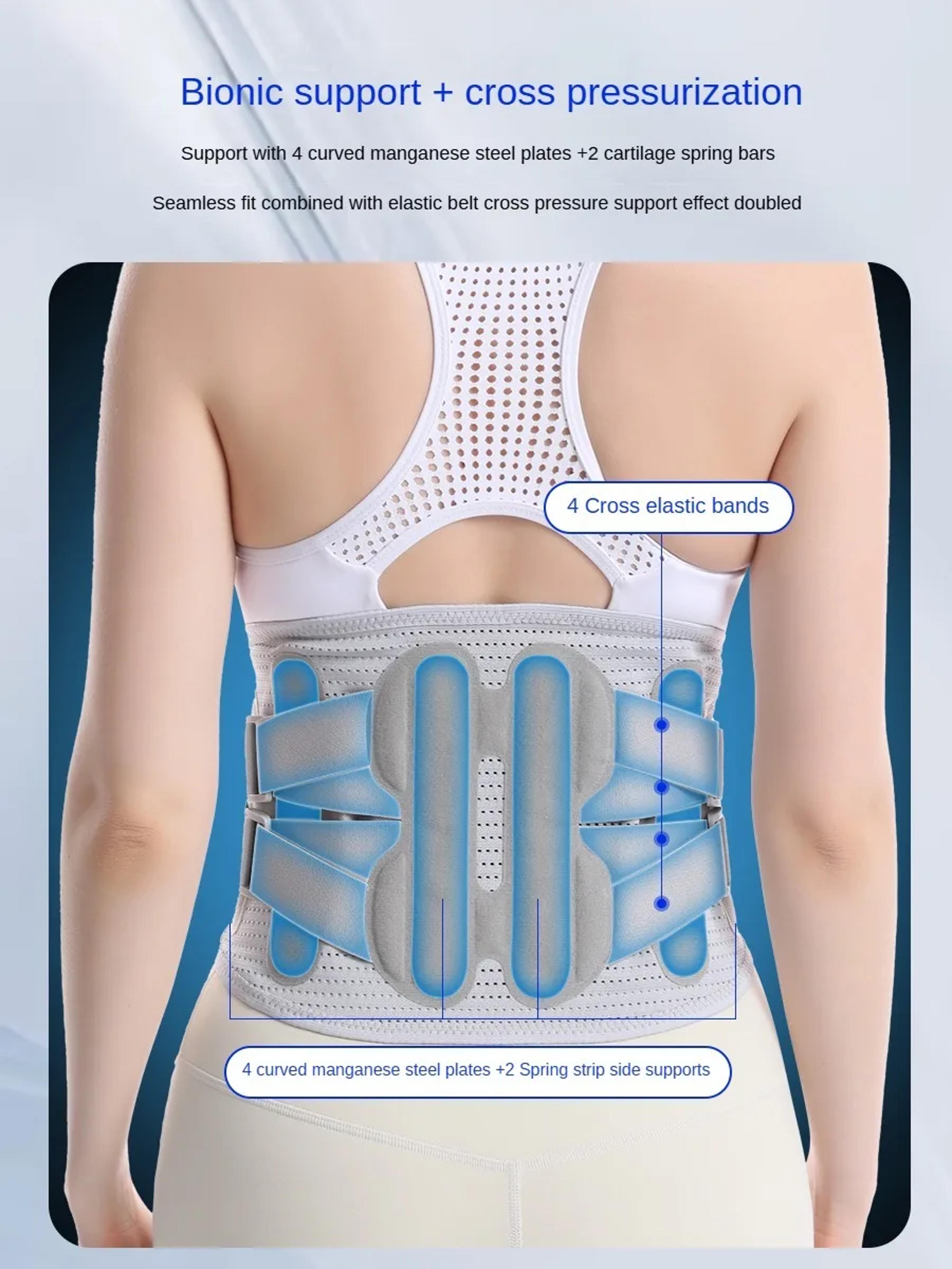 back brace support belt for back pain, sciatica, herniated disc adjustable with pads for men & women