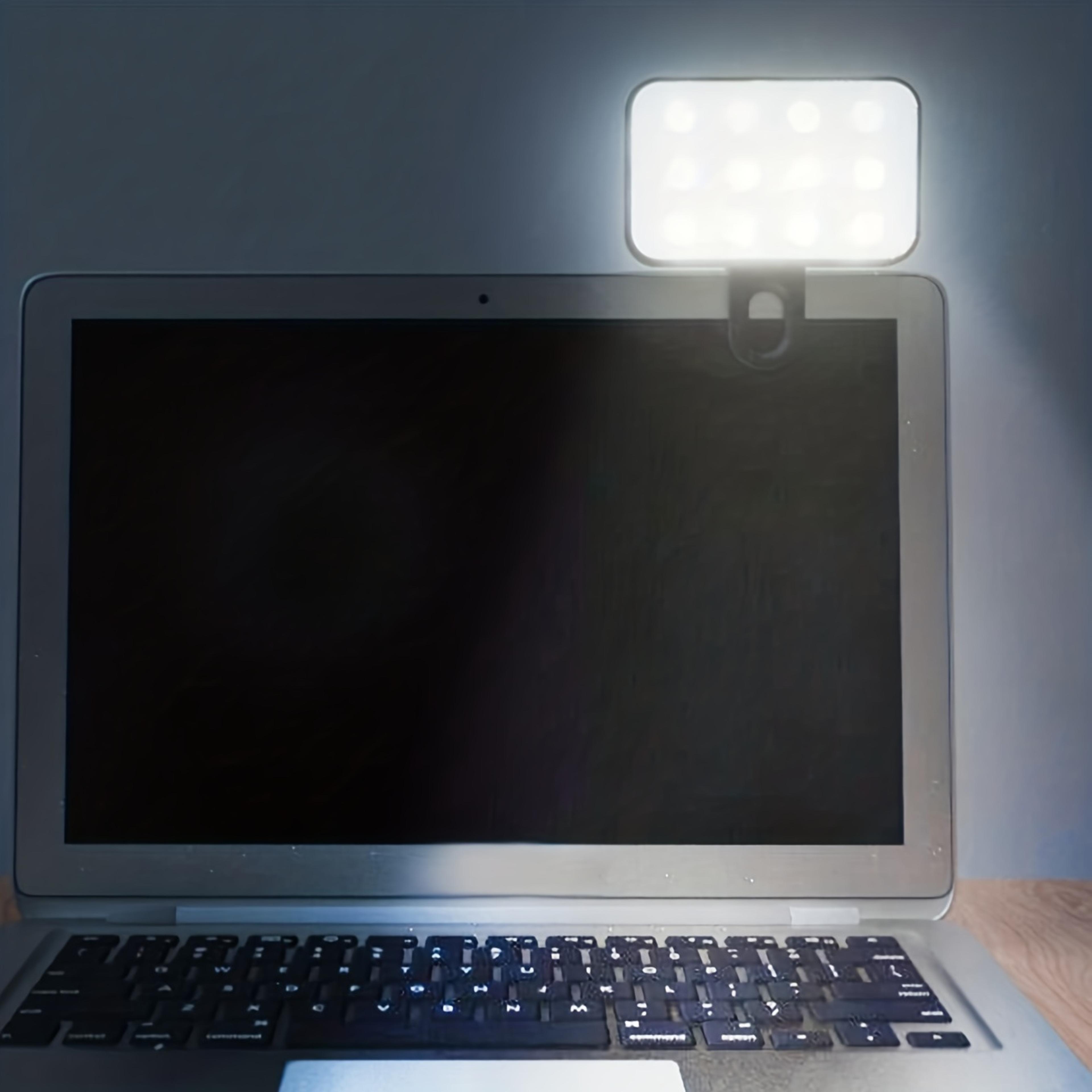 portable mini selfie light rechargeable modes, adjustable brightness clip on for mobile phone & computer