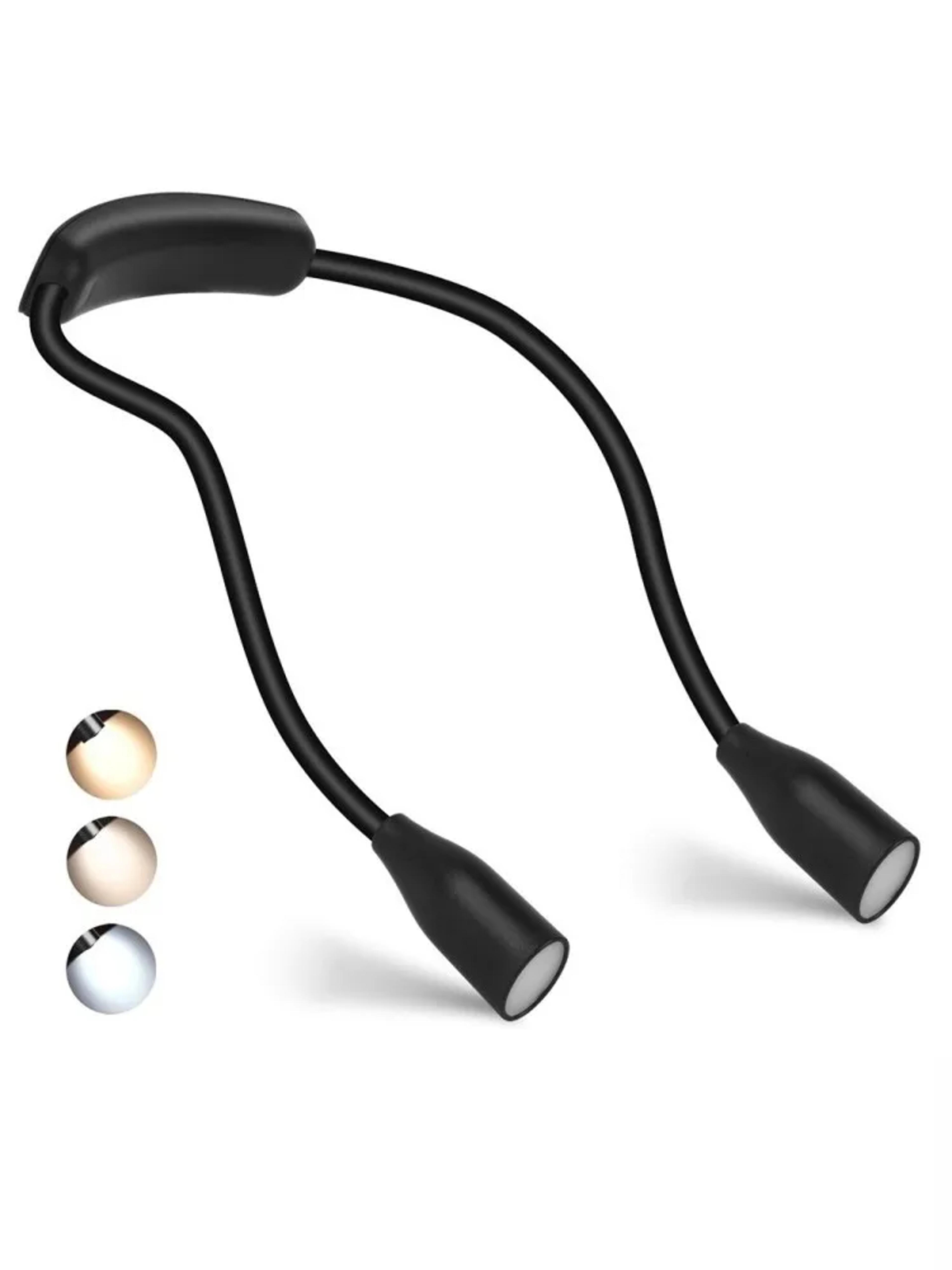led neck reading lamp flexible book light for reading, study & nighttime use