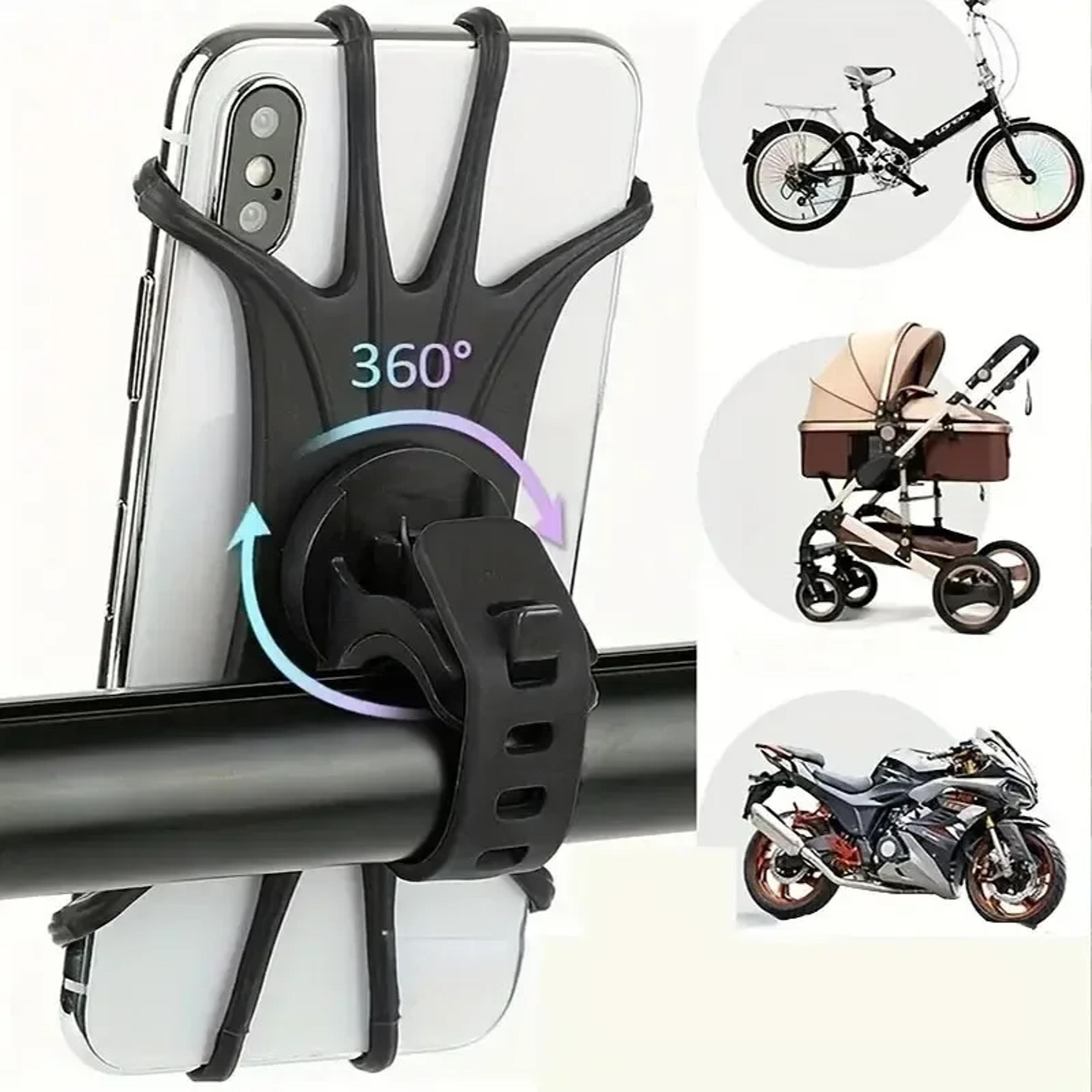 rotatable bike phone holder silicone support for motorcycle/bicycle universal phone stand for all smartphones