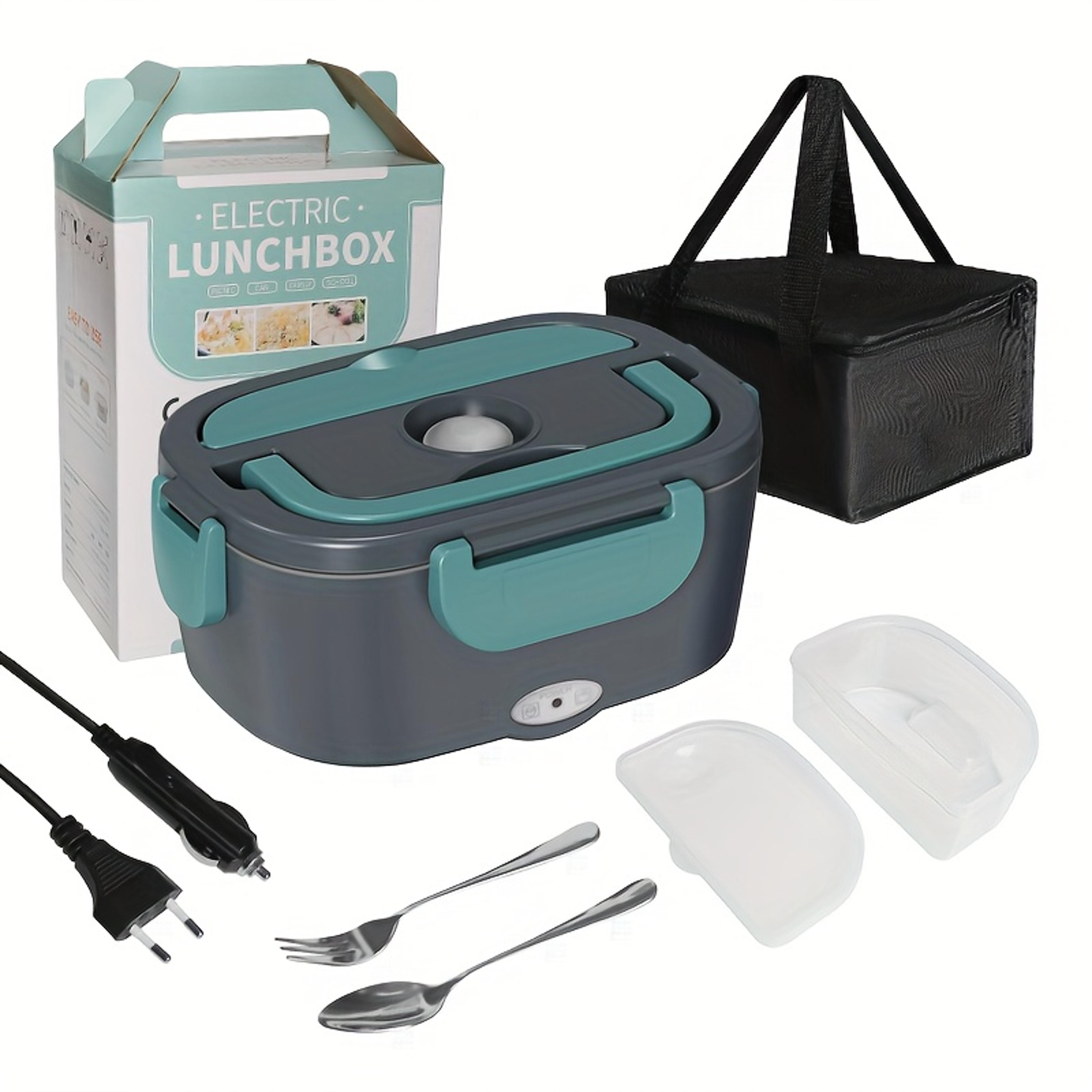 electric lunch box stainless steel heated food warmer set portable meal tray for work and travel