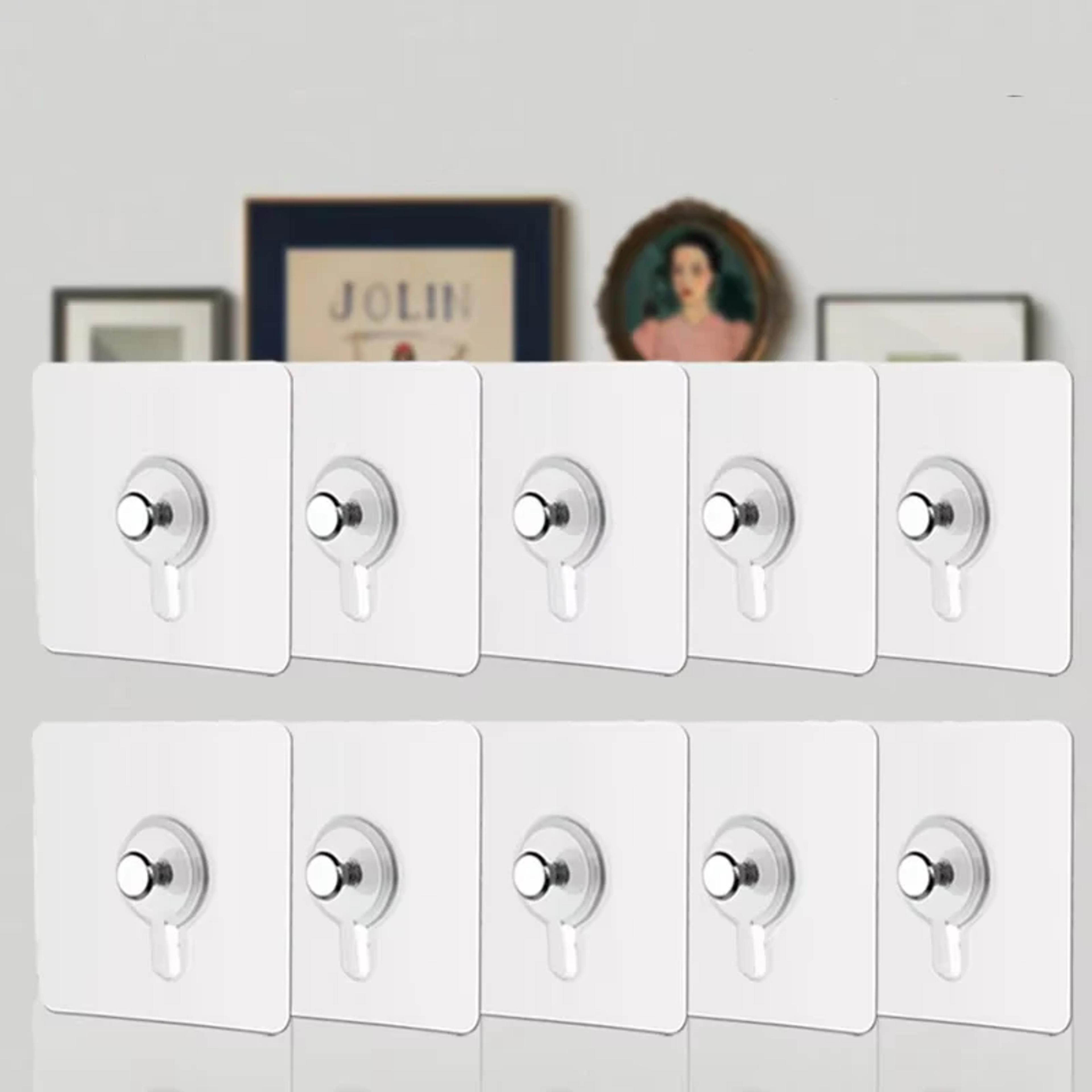 adhesive hooks waterproof, no drilling picture frame & poster hangers for kitchen and bathroom
