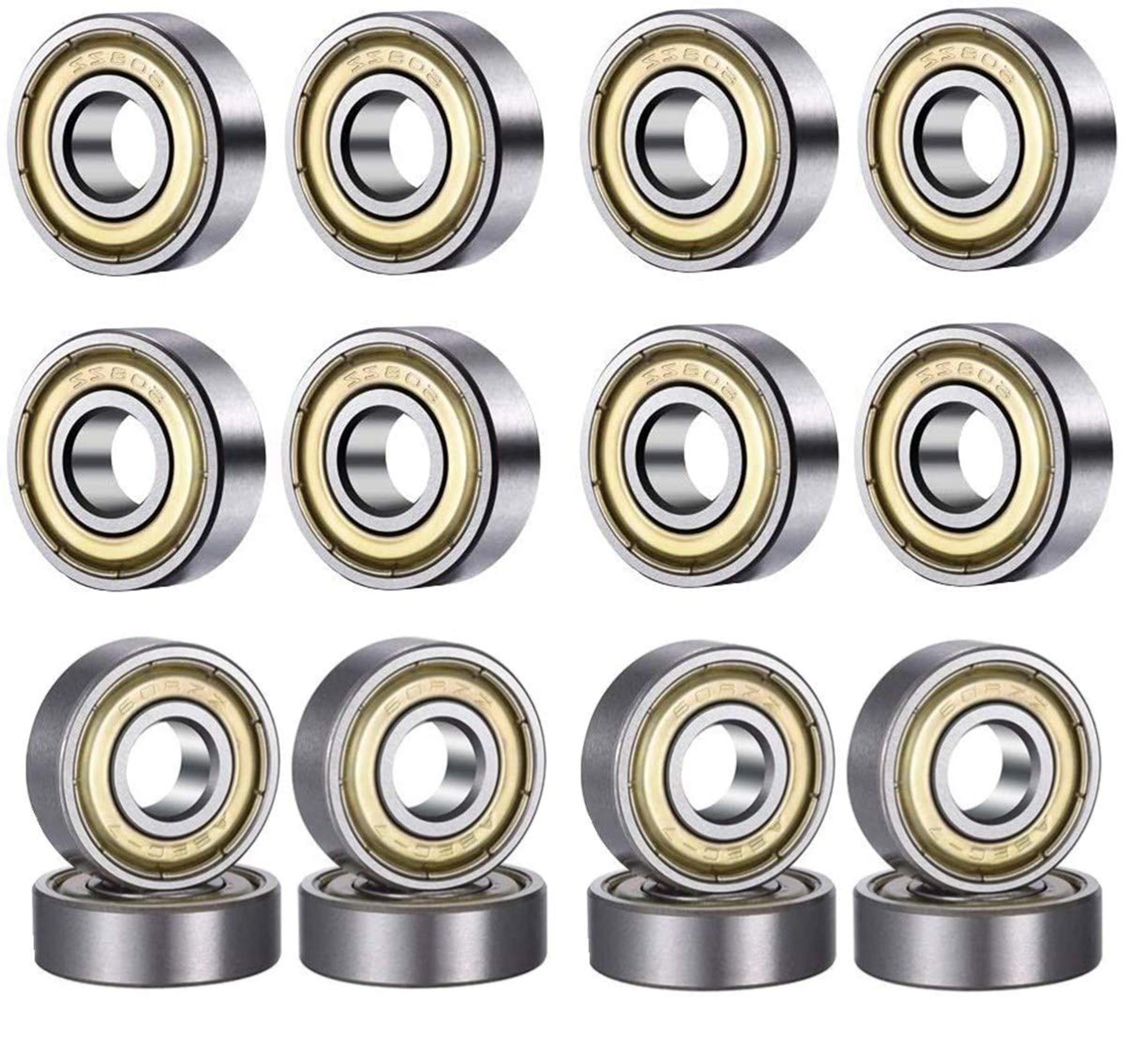 miniature deep groove ball bearings metal double shielded for skateboard bearings