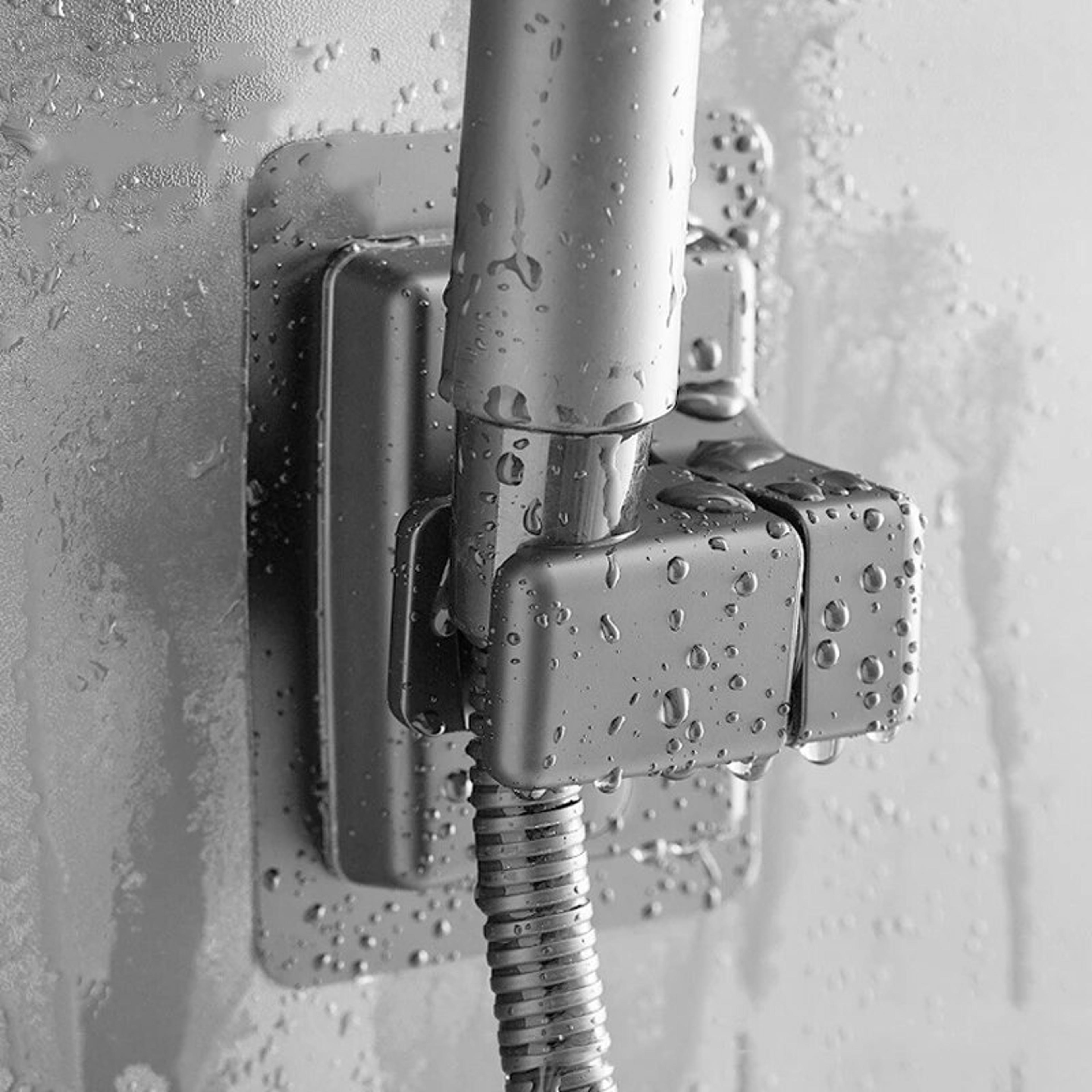 adjustable no-drill bathroom shower stand wall mount abs, easy installation