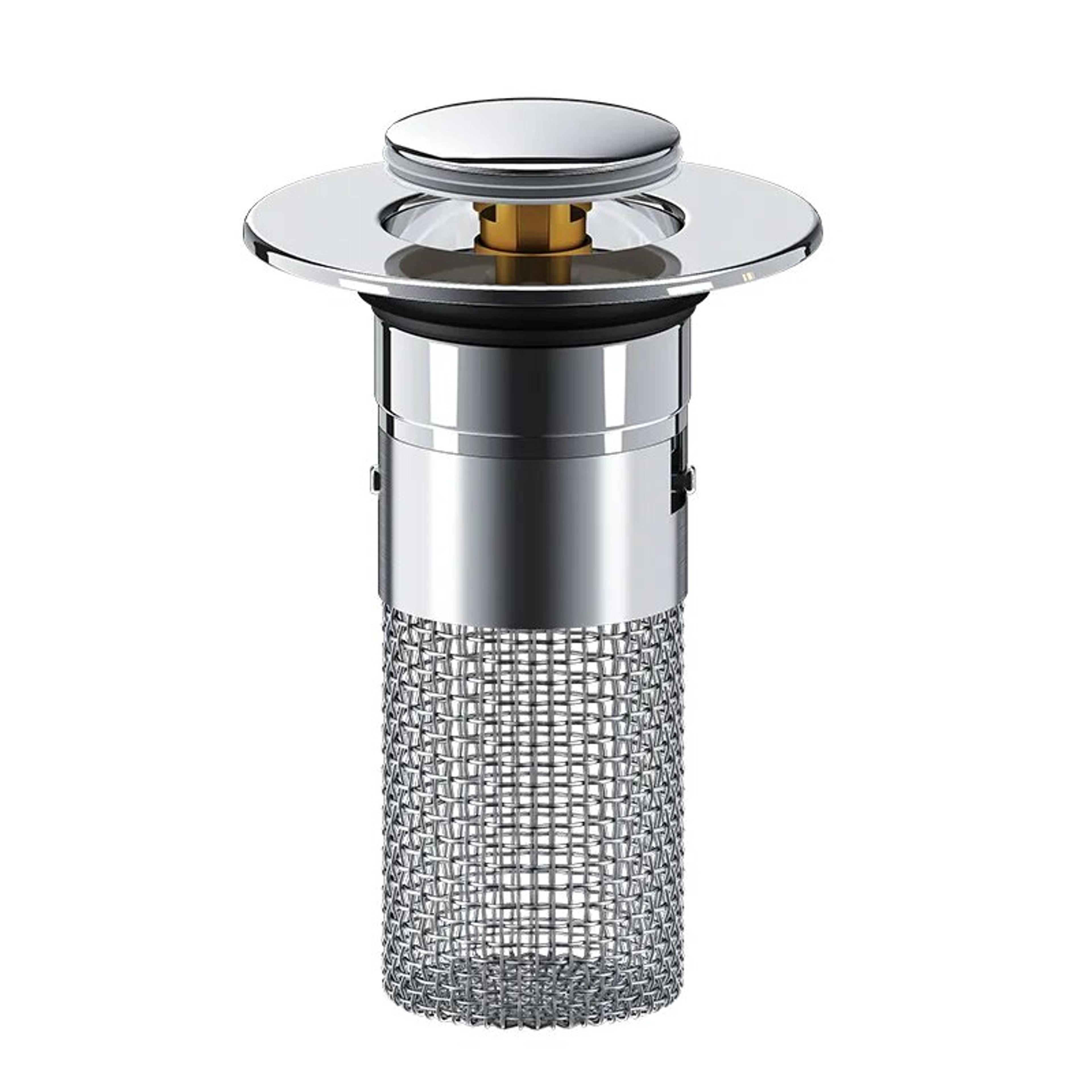 stainless steel washbasin leak plug odor-proof press type sink drain with bouncing core